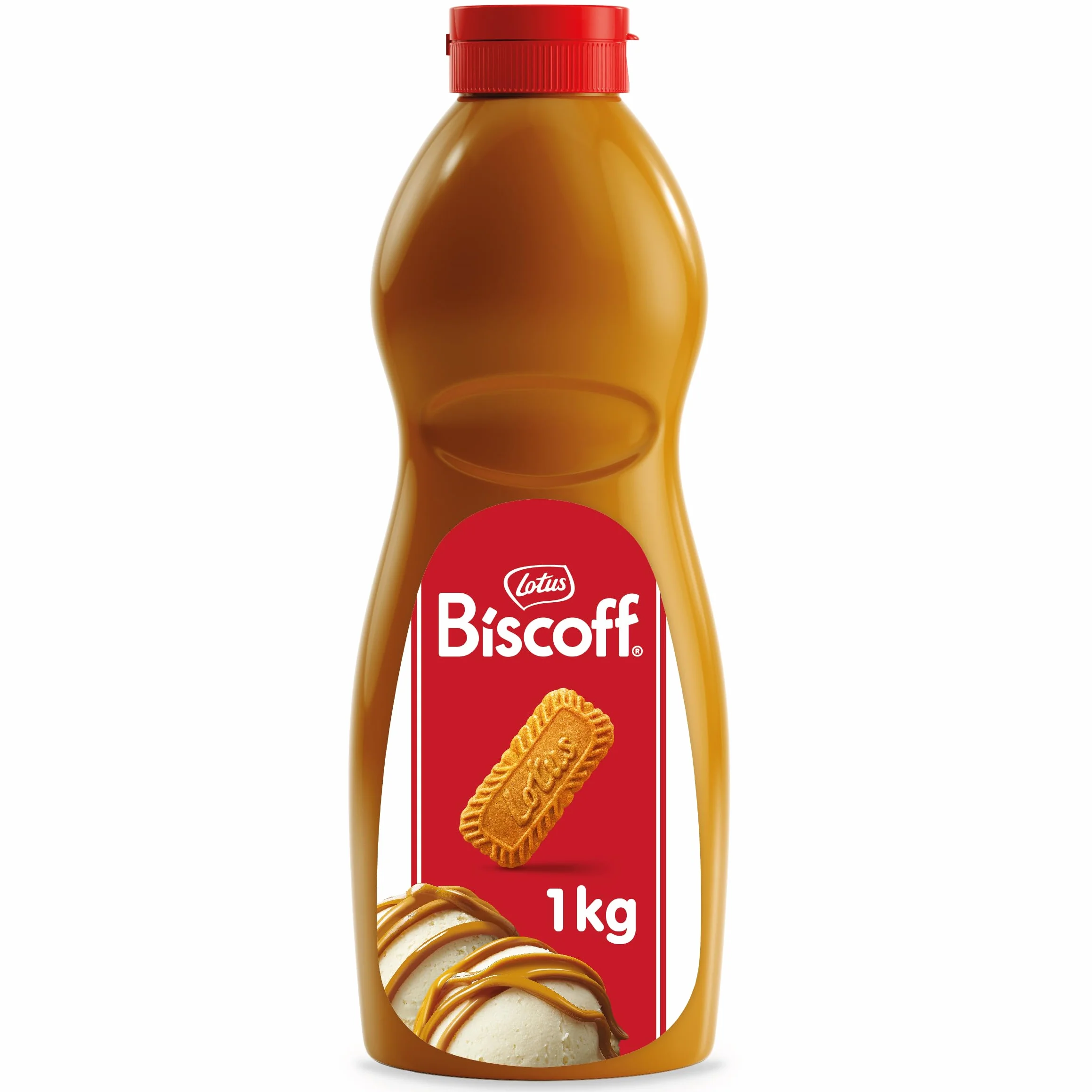 Lotus Biscoff | Sauce Topping | A Partir de Biscuits Original Speculoos | Vegan | Sans Colorant ni Arômes Artificiels | Bouteille Squeeze | 1kg