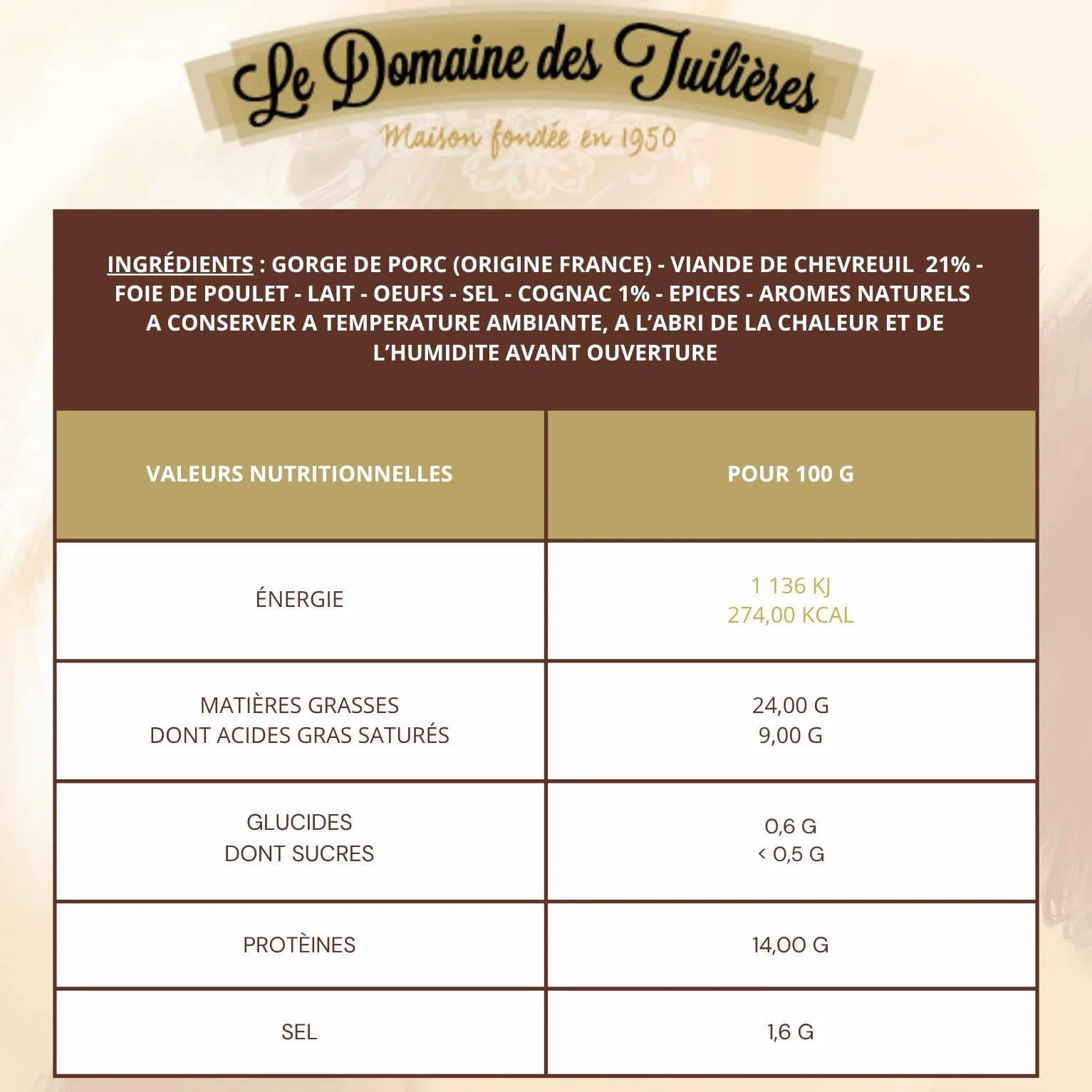 Trio de Terrines - Chevreuil/Canard/Lapin sans conservateurs artificiels | 3 bocaux de 180g pour un apéritif ou une entrée réussis