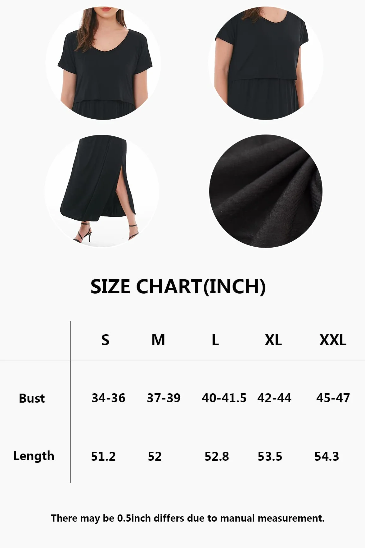 Longue Robe Allaitement Femme Grossesse Maternité