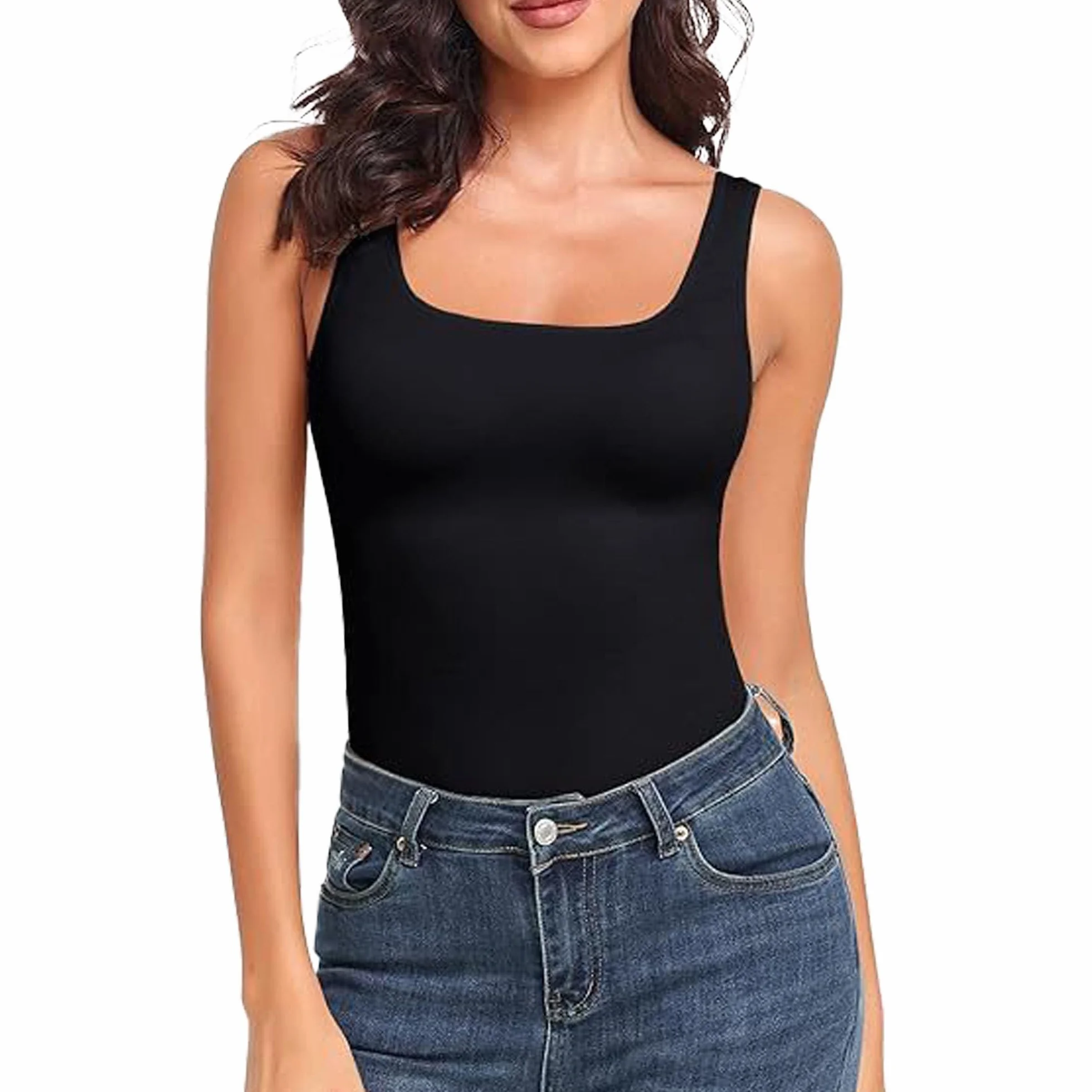 KIKIMINK Débardeur Amincissant col carré Compression Slim Fit pour Femme