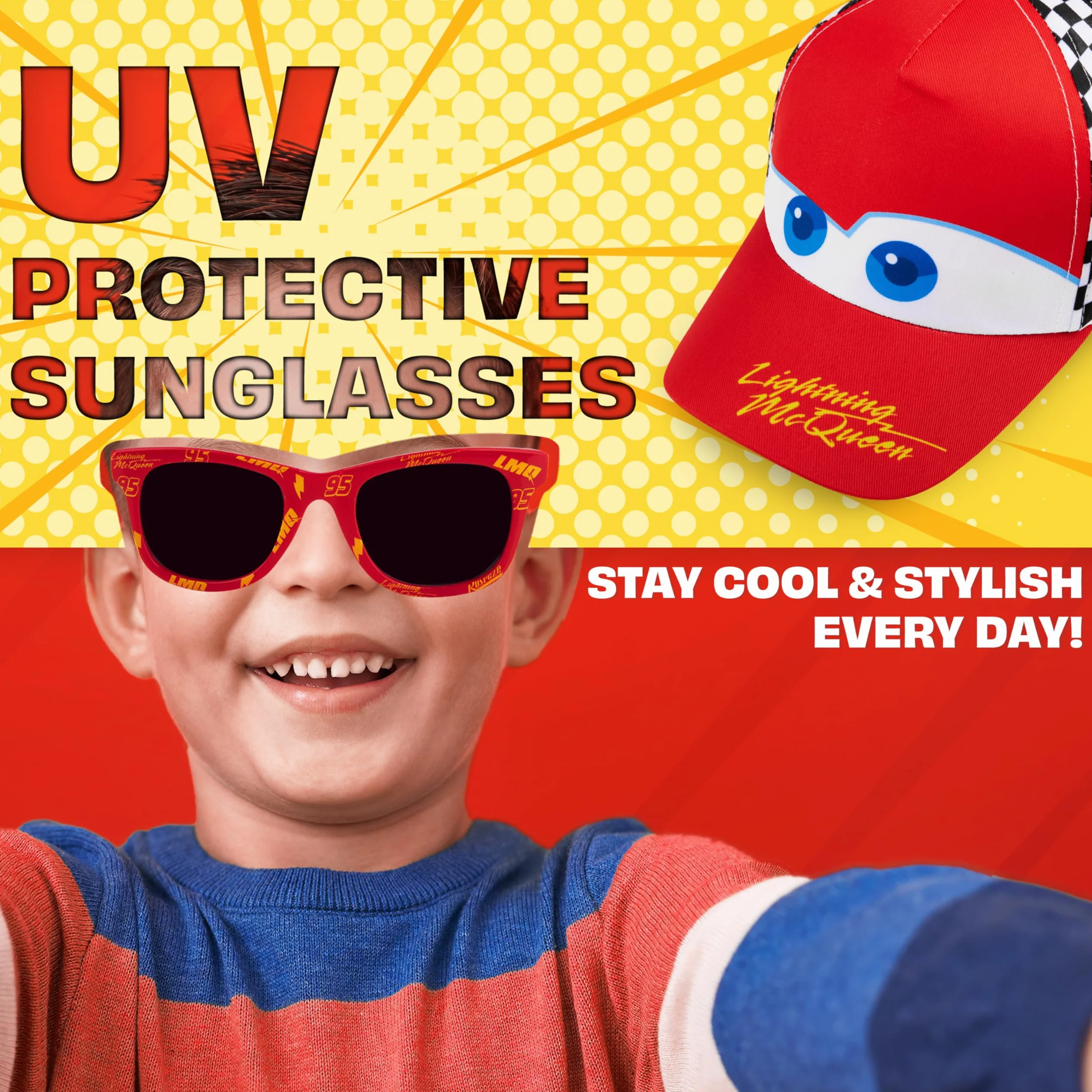 Lunettes de Soleil Enfant Casquette Baseball Chapeau UV400 Accessoires Voyage Été
