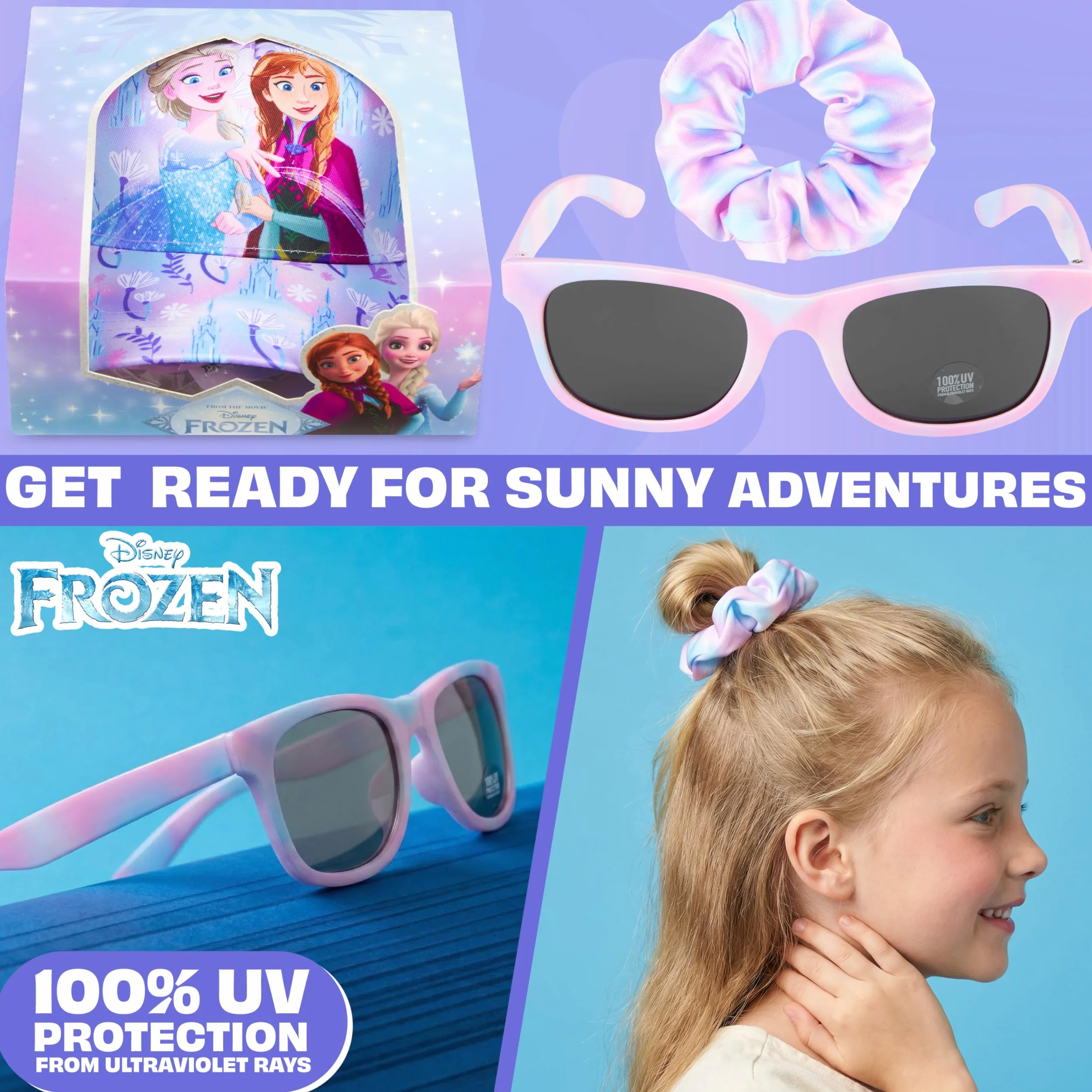 Casquette Fille Disney Princesse Pat Patrouille Reine des Neiges Minnie Mouse Lunettes de Soleil Chouchou Set
