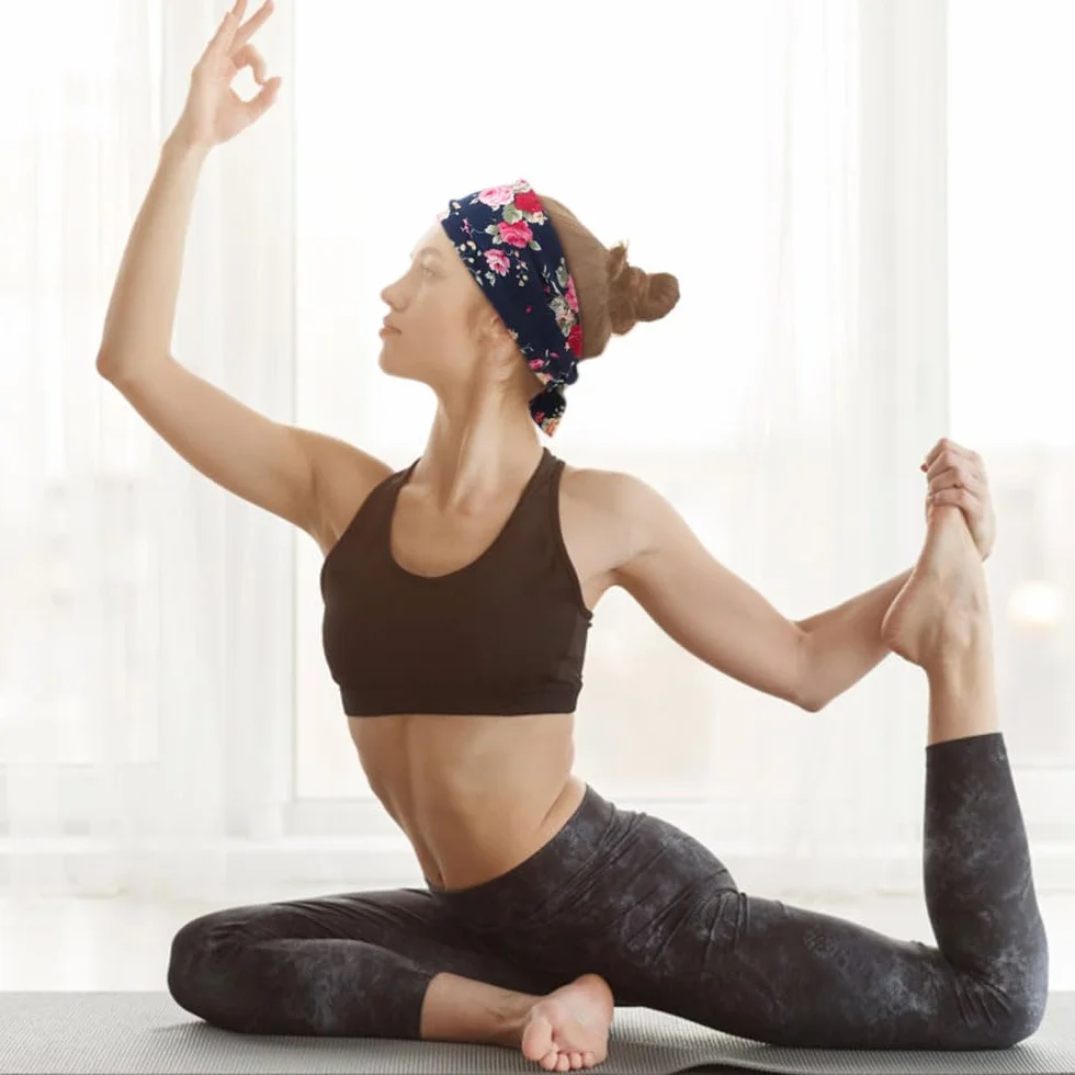 DRESHOW 6 Pièces Bandeau Cheveux Femme Yoga Courir Sport Entraînement Accessoire