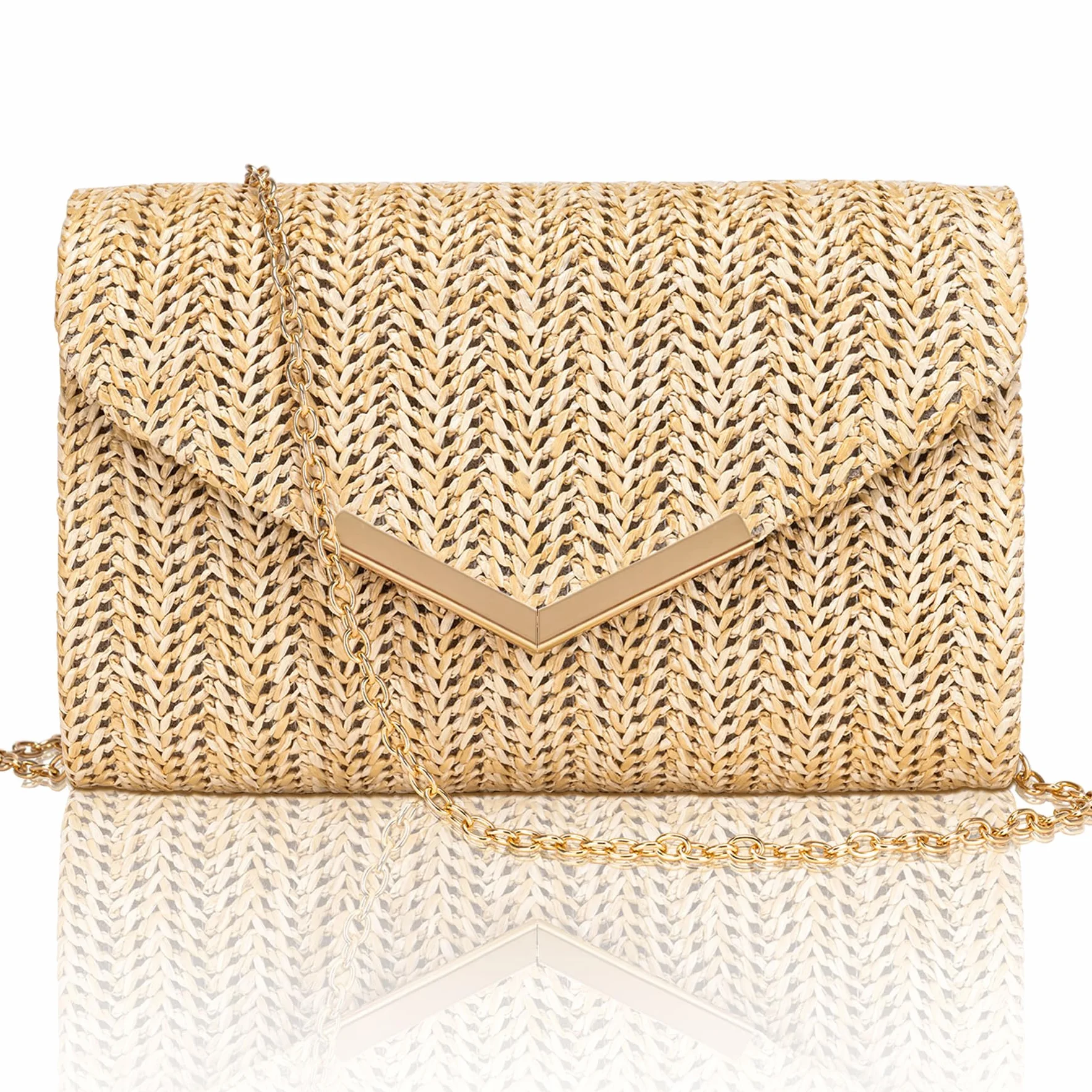 Larcenciel Pochettes et Clutches Femme Sac a Main avec Bandoulière Détachable