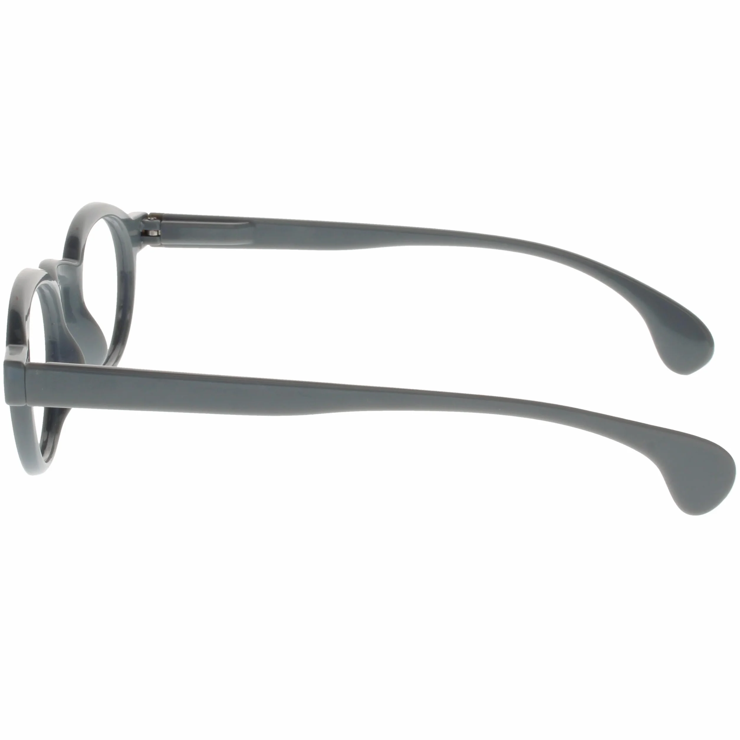 OPULIZE OCA Lunettes de Lecture Lot de 2 Monture Ronde Moderne Rétro Noir Gris Charnières à Ressort +1.50