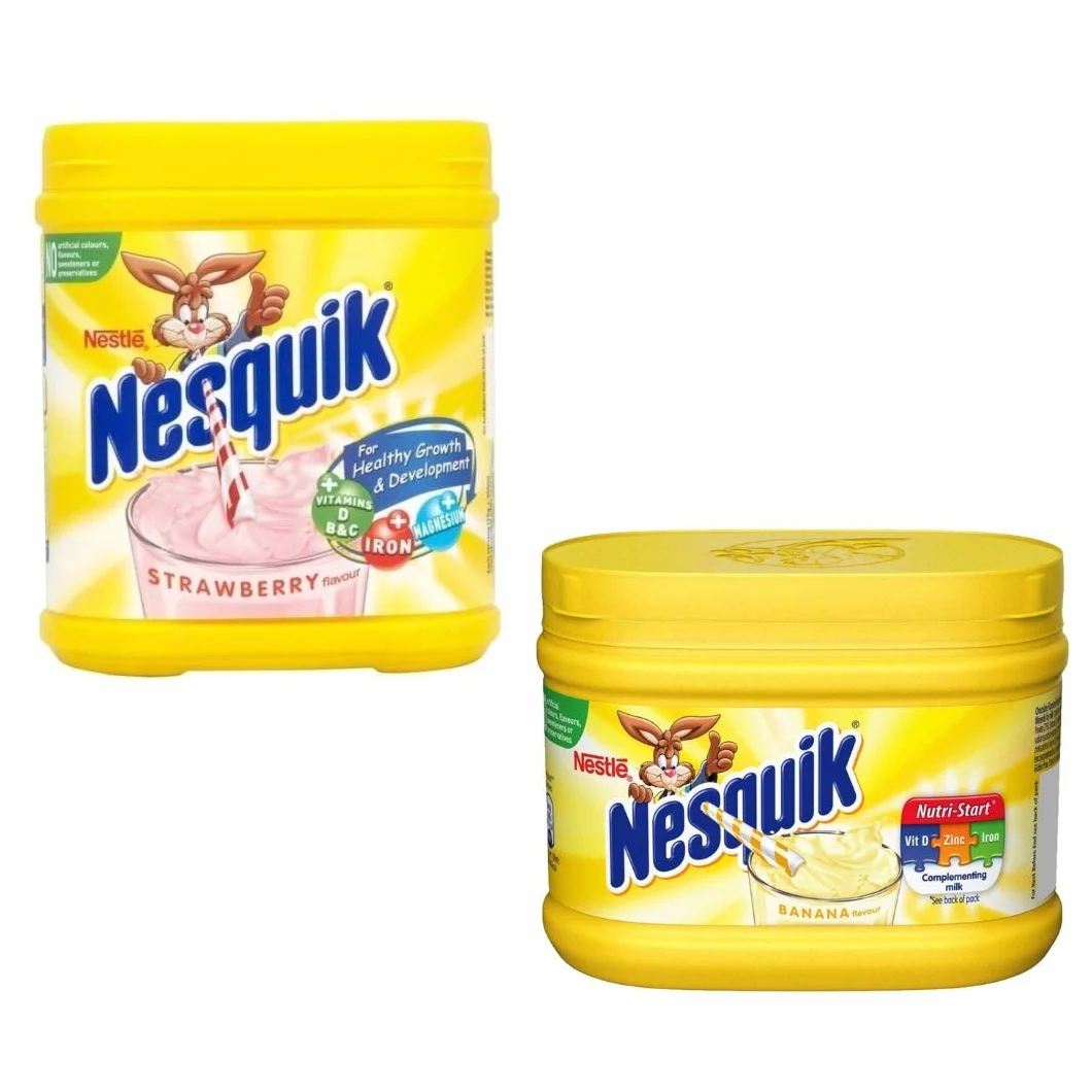 Nesquik Banana and Strawberry Milkshake Bundle | Enjoy This Delicious Combo | Banana Flavour 1 x 300g and Strawberry Milkshake 1 x 500 g | Total of 2 tubs