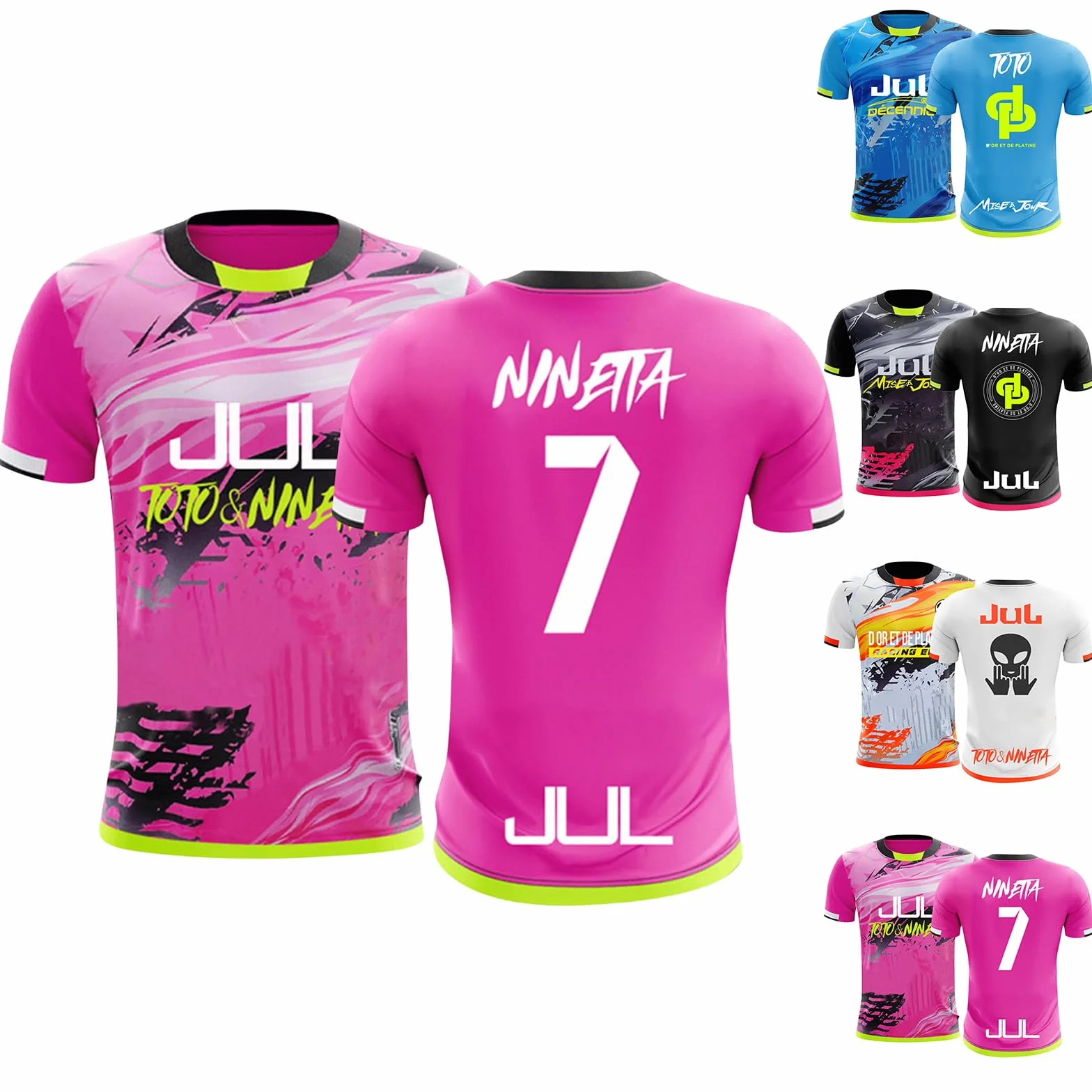 Maillot de Foot JUL Hommes Femmes Enfant T-Shirt Fan Impression 3D Streetwear