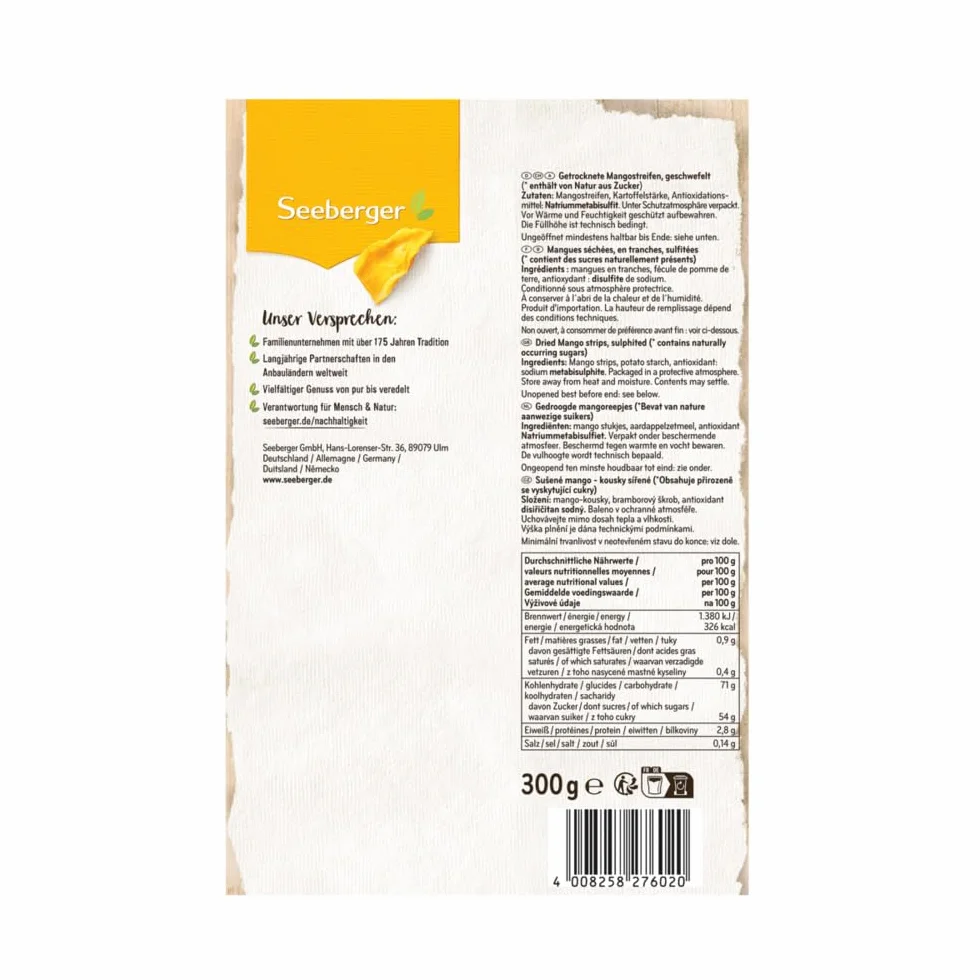 Seeberger Mangues séchées (300 g)
