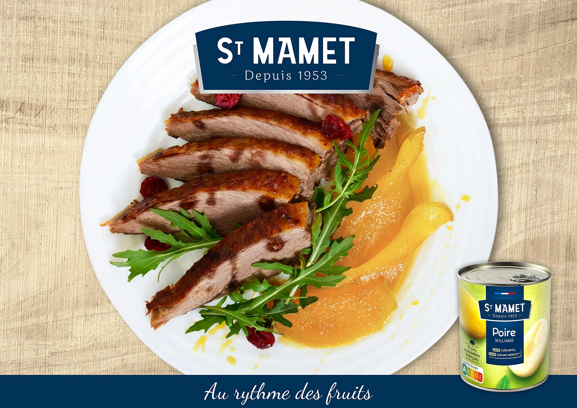 ST MAMET Depuis 1953 Poire Williams 850g Lot de 4
