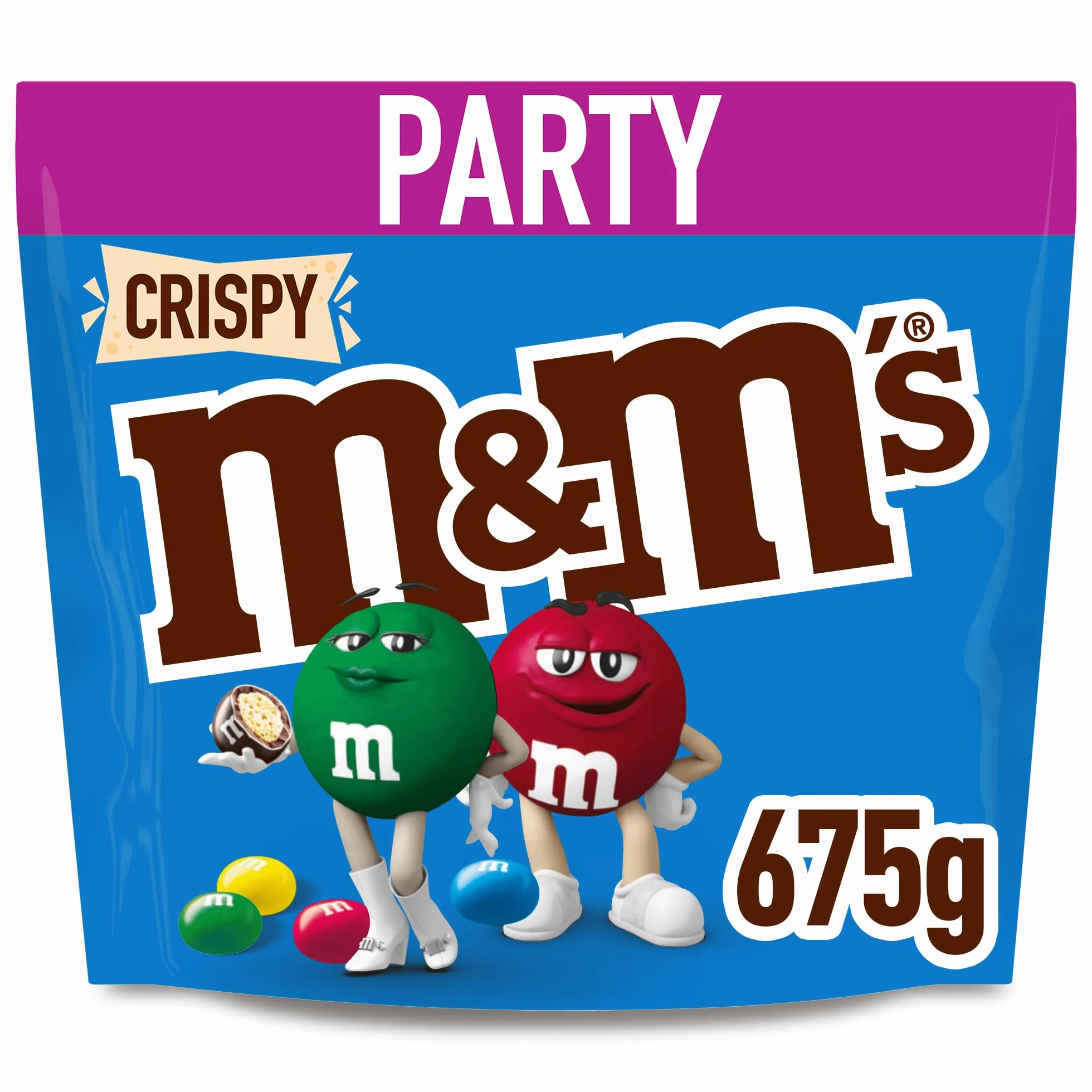 M&M CRISPY - Billes au riz soufflé enrobé de chocolat au lait - Pochon de 675g