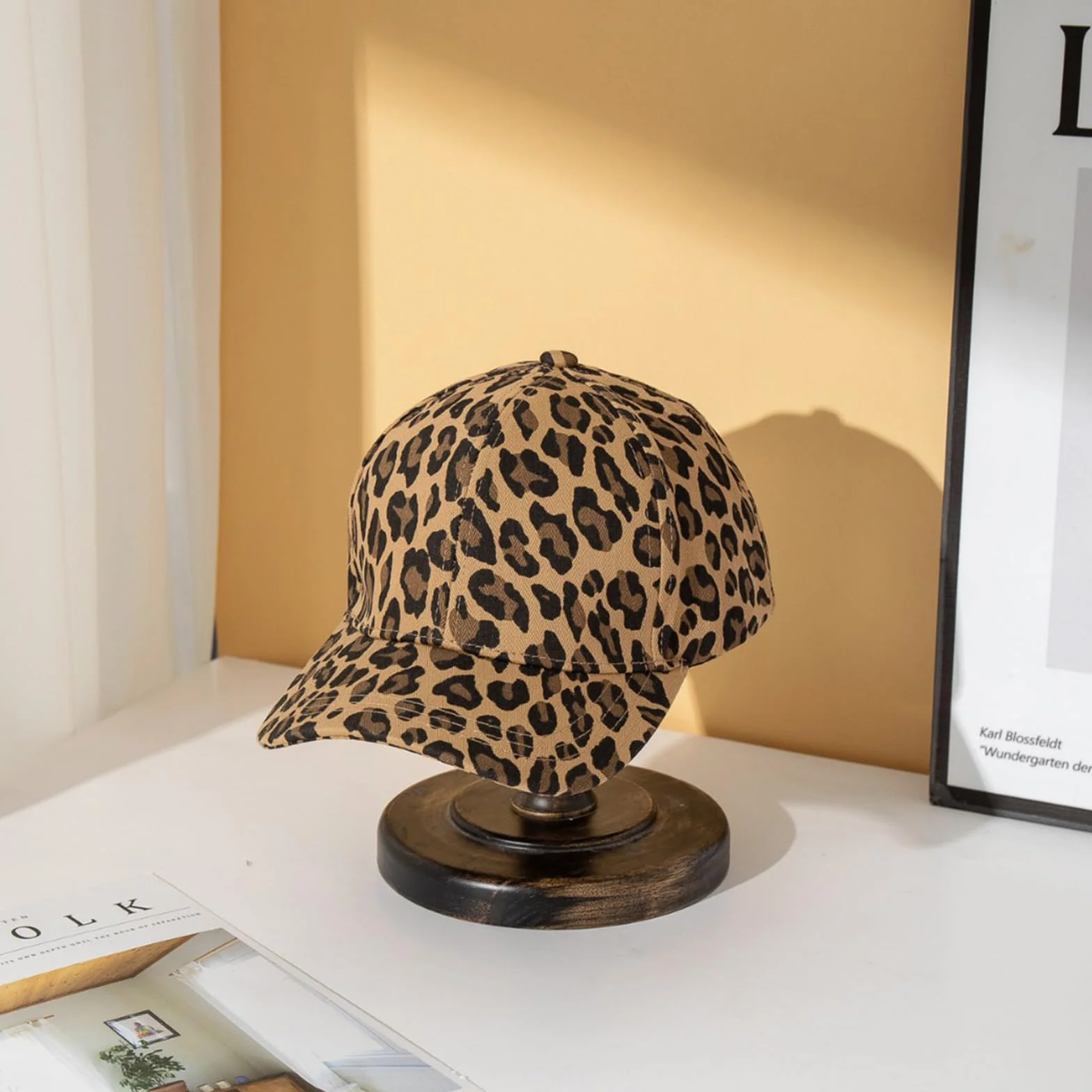 Casquette de Baseball Léopard Femme Unisexe Réglable en Coton