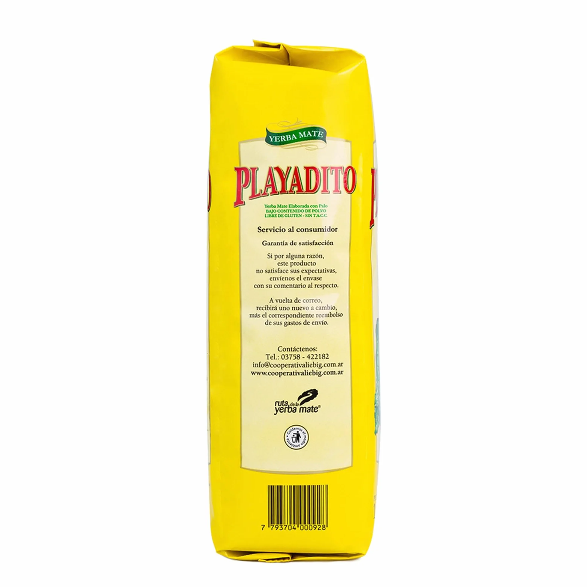 Playadito Yerba Maté 1 kg – Pack de 3, Maté argentin en vrac avec tiges (con palos), boisson énergisante naturelle, préparation chaude ou froide