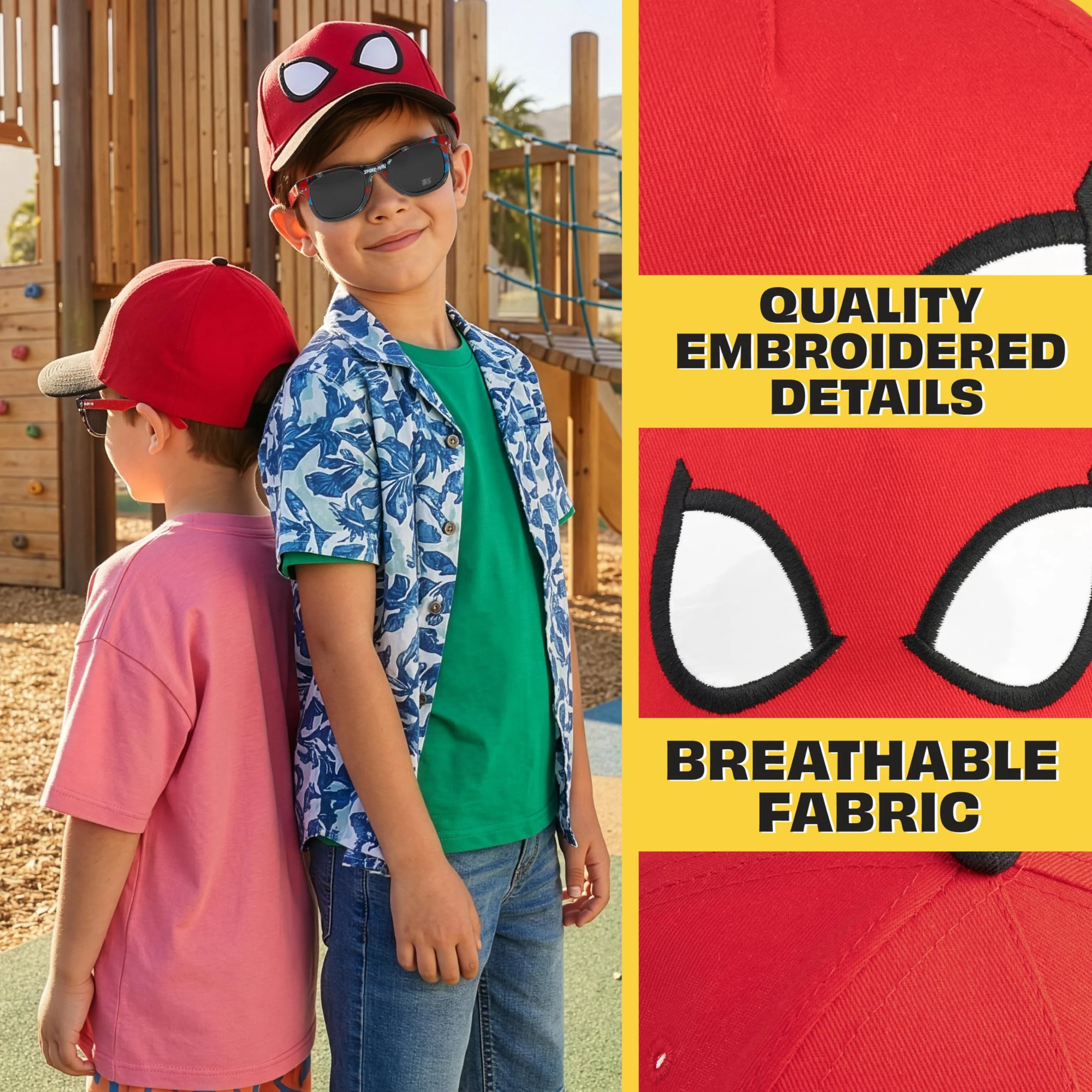 Marvel Spiderman Teenage Mutant Ninja Turtles Casquette Baseball Lunettes Soleil Enfant Garcon Protection UV Voyage Accessoires Cadeau