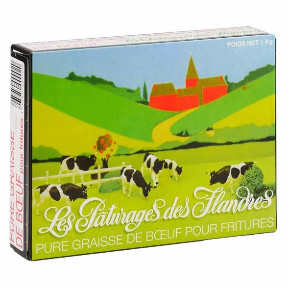 Les Pâturages des Flandres Pure graisse de boeuf pour fritures - 3x 1kg
