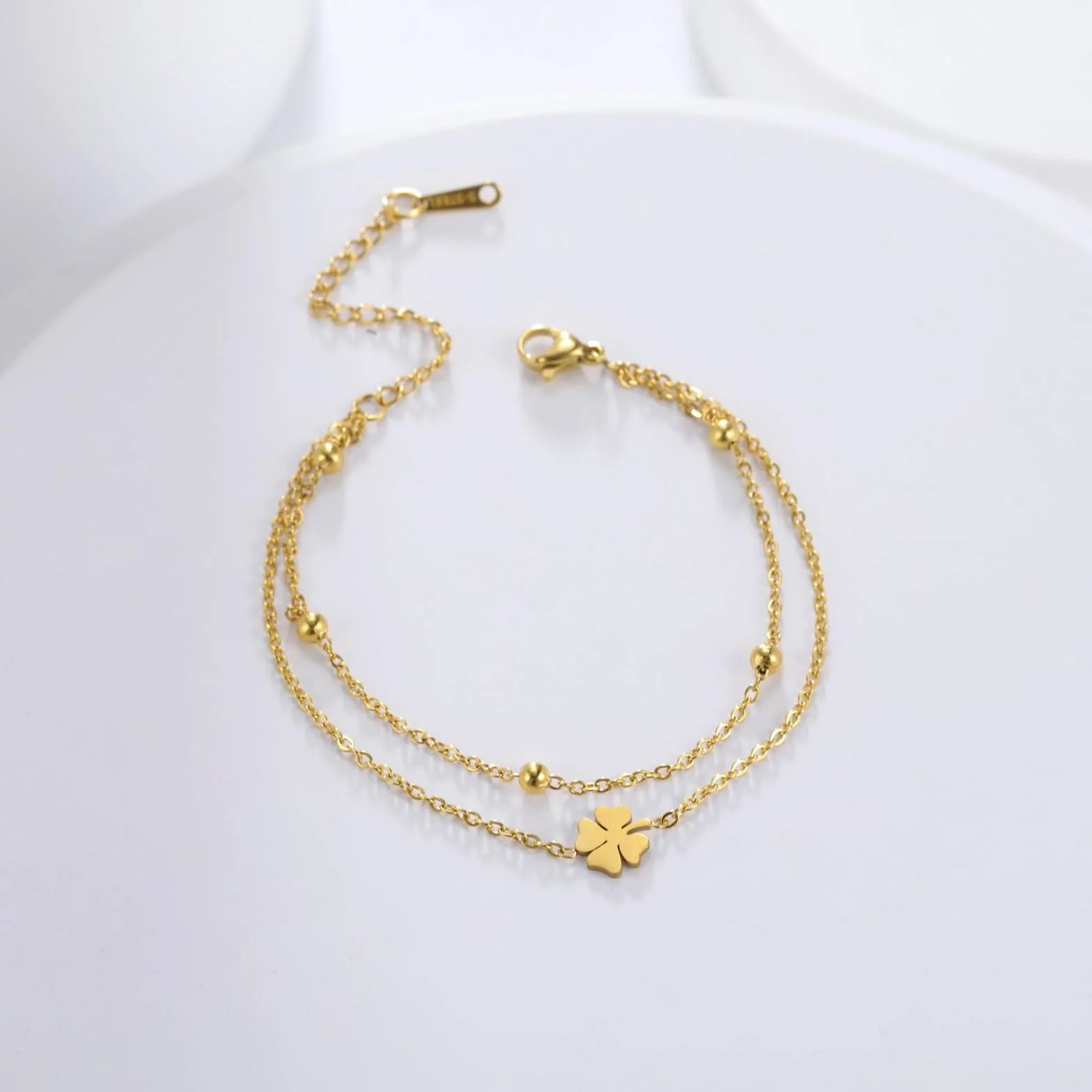 Bracelet trèfle à quatre feuilles en acier inoxydable VASSAGO pour femme