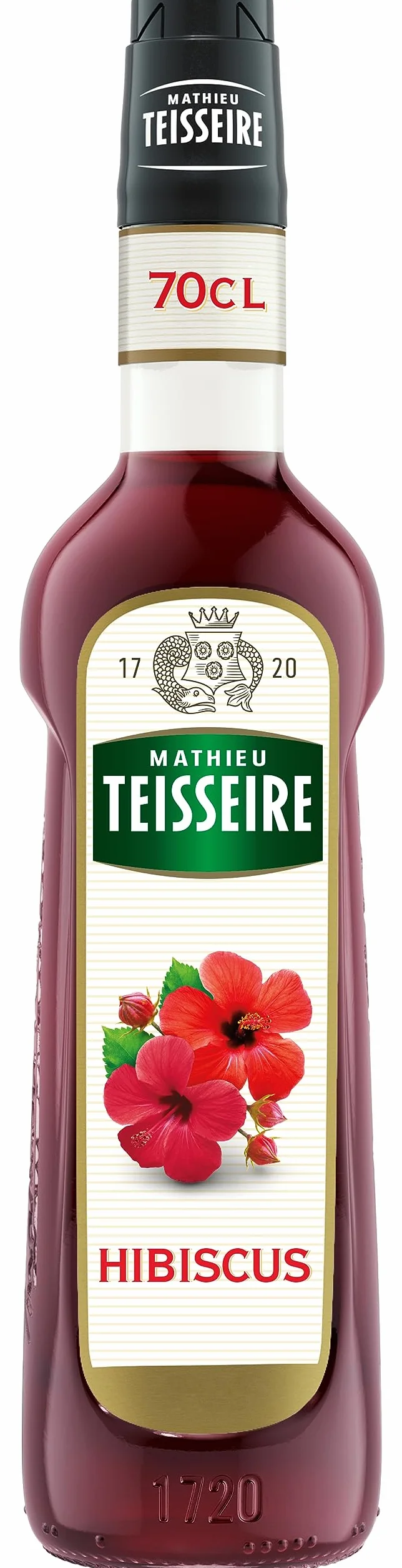 Mathieu Teisseire - Assortiment de Sirop de Rose et de Sirop d'Hibiscus pour boissons rafraichissantes et cocktails 2x70cl