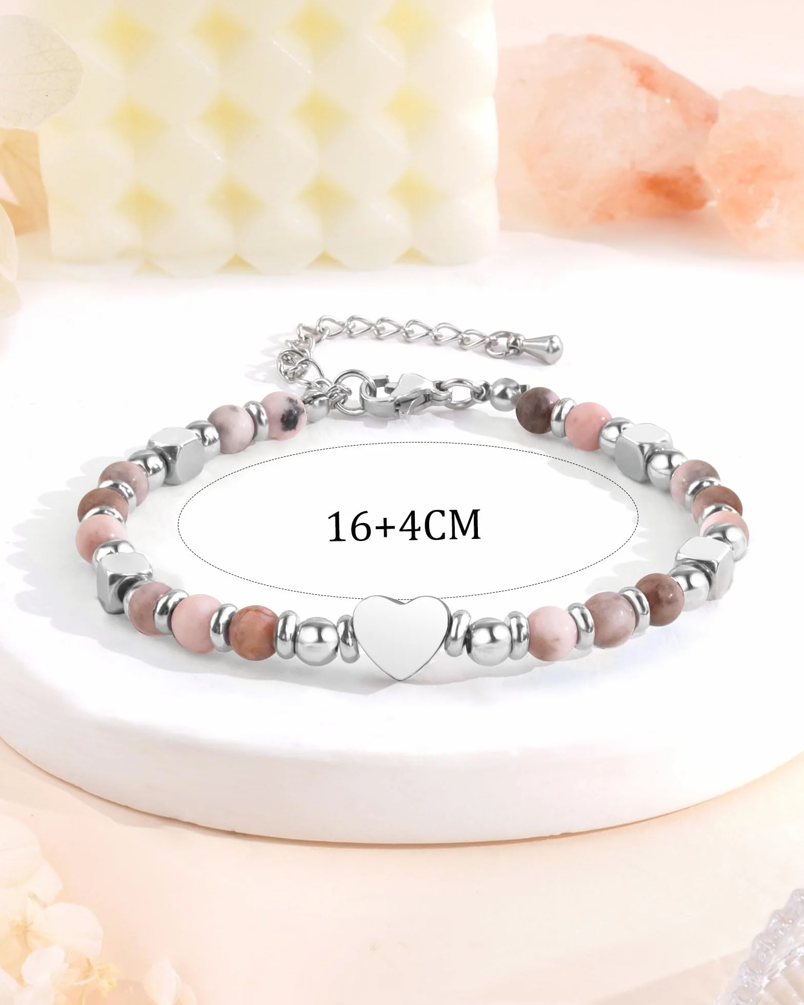 CheersLife Bracelet Pierres Naturelles pour Femme Cadeau Original