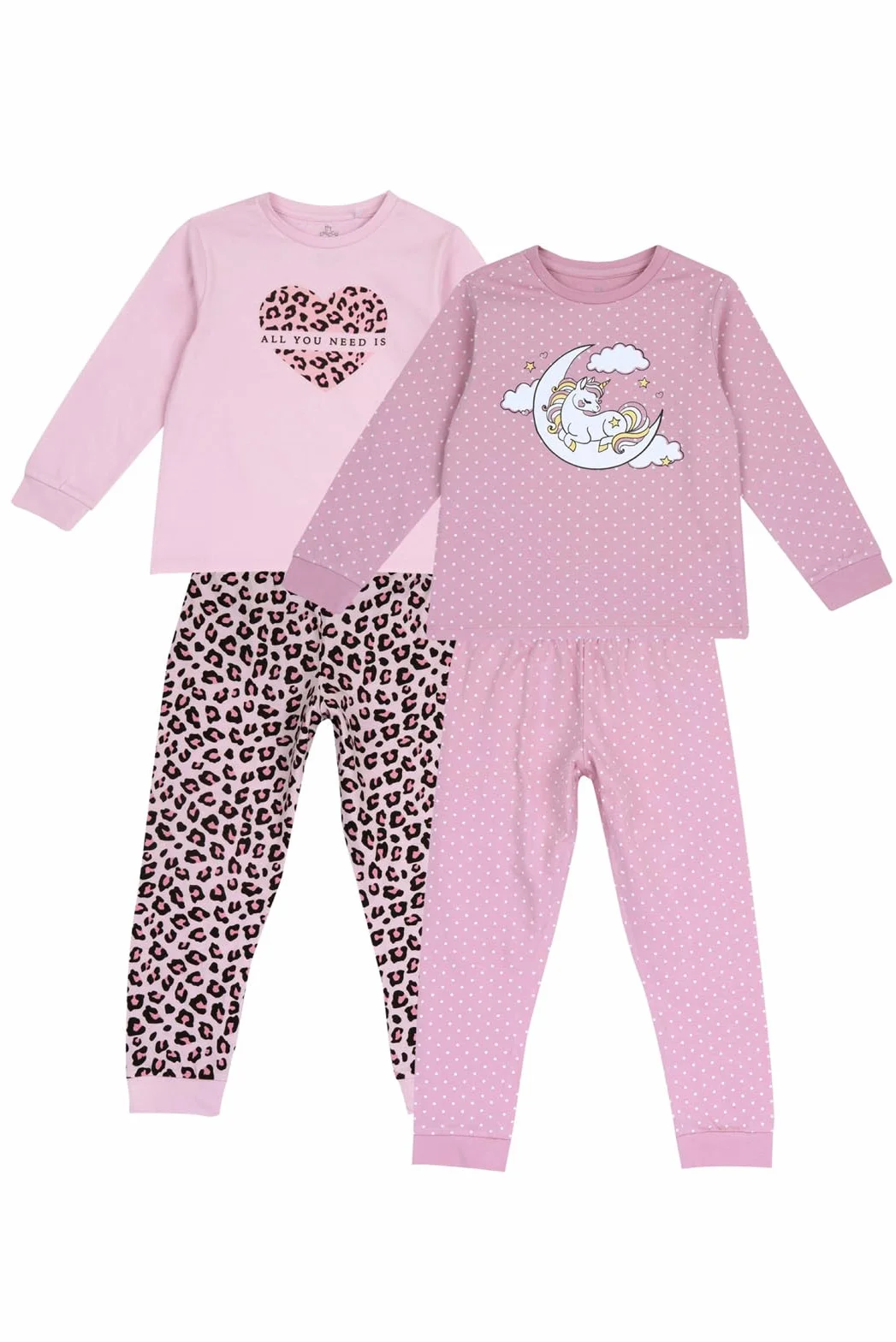 Chicco Pyjama Long en Coton Lot de 2 Pièces pour Garçon et Fille Design Italien