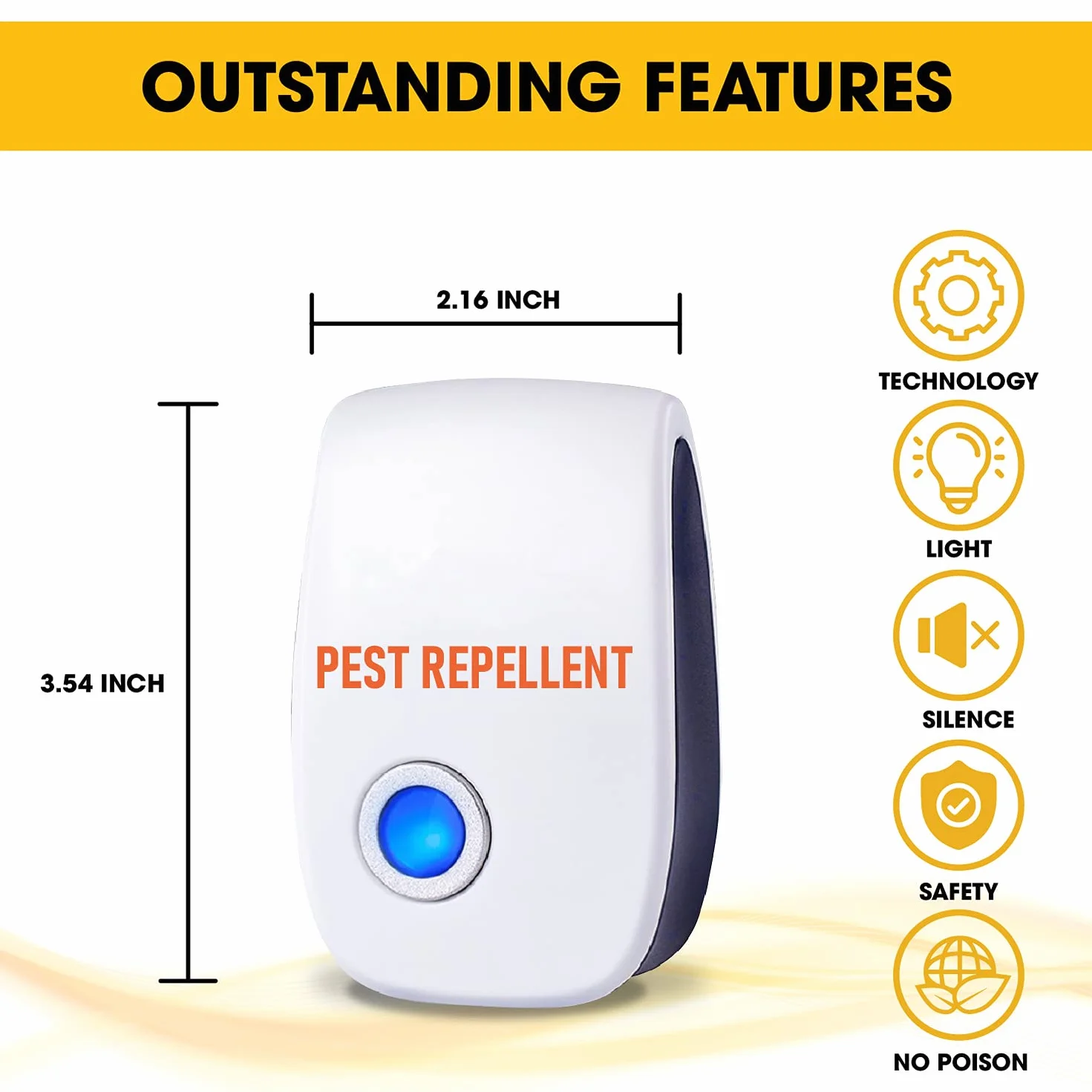KEXMY Ultrason Souris,Répulsif Souris,Répulsif Ultrasons Anti Rongeur,Ultrason Souris Et Rats,Rongeurs,Loirs - Alternative Efficace aux Pièges à Souris ou au Raticide,Repulsif Moustique (6 unités)