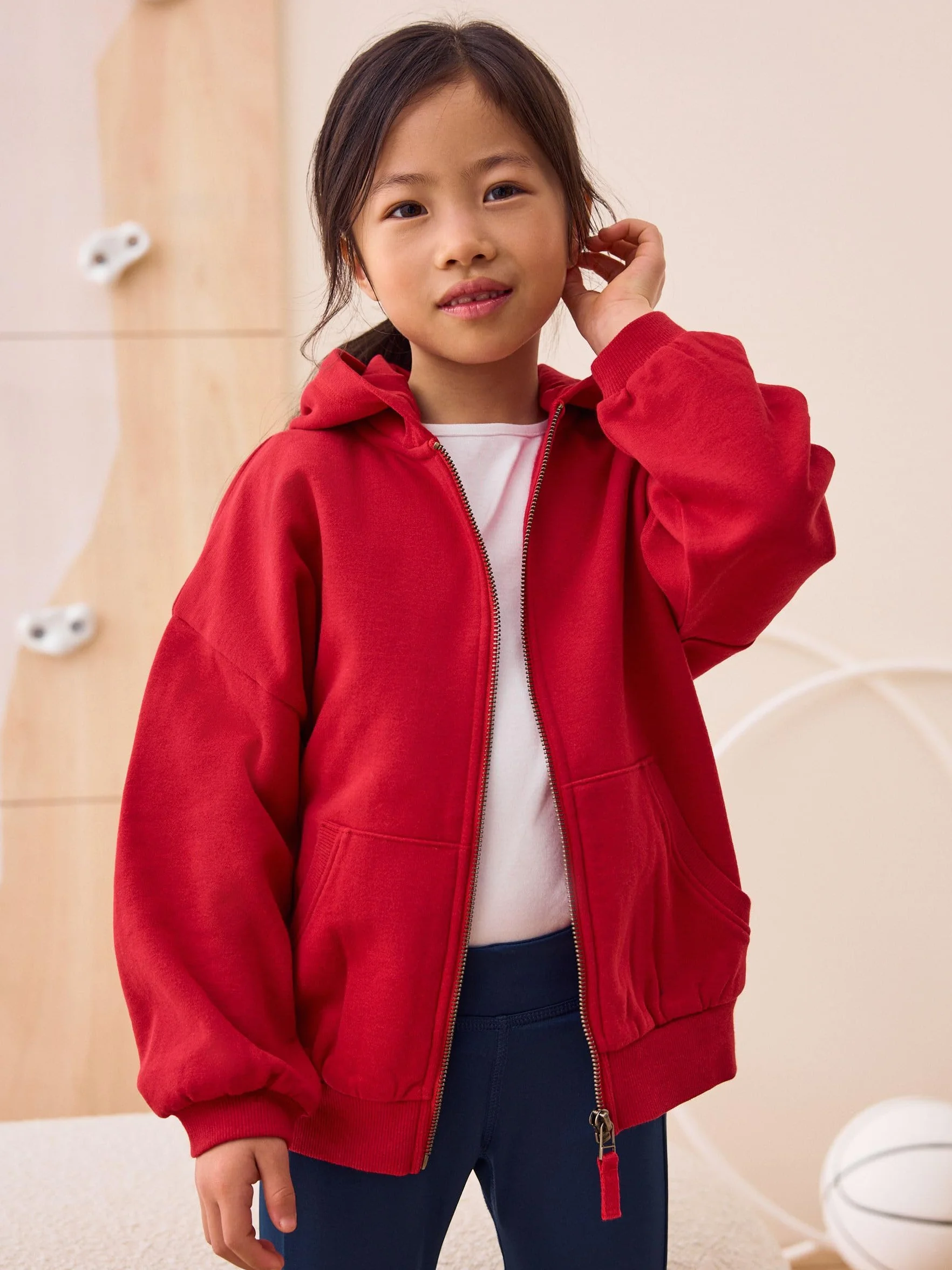 NEXT Fille Sweat à Capuche Sport zippé en Coton Majoritaire