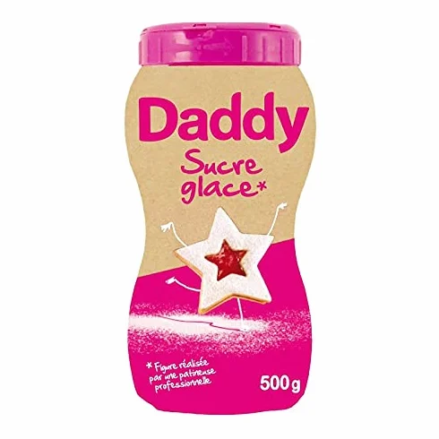 DADDY - Sucre Glace À Soupoudrer Moulin Glace 500G - le Lot De 4