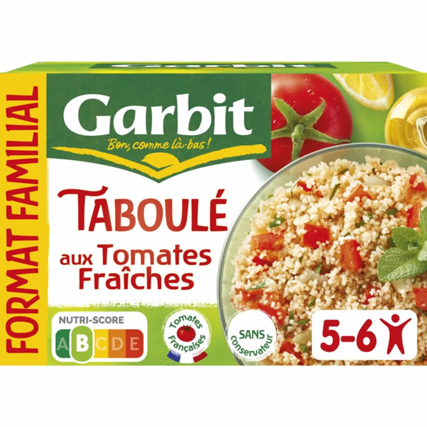 Garbit Taboulé aux tomates fraîches, menthe et citron 730g
