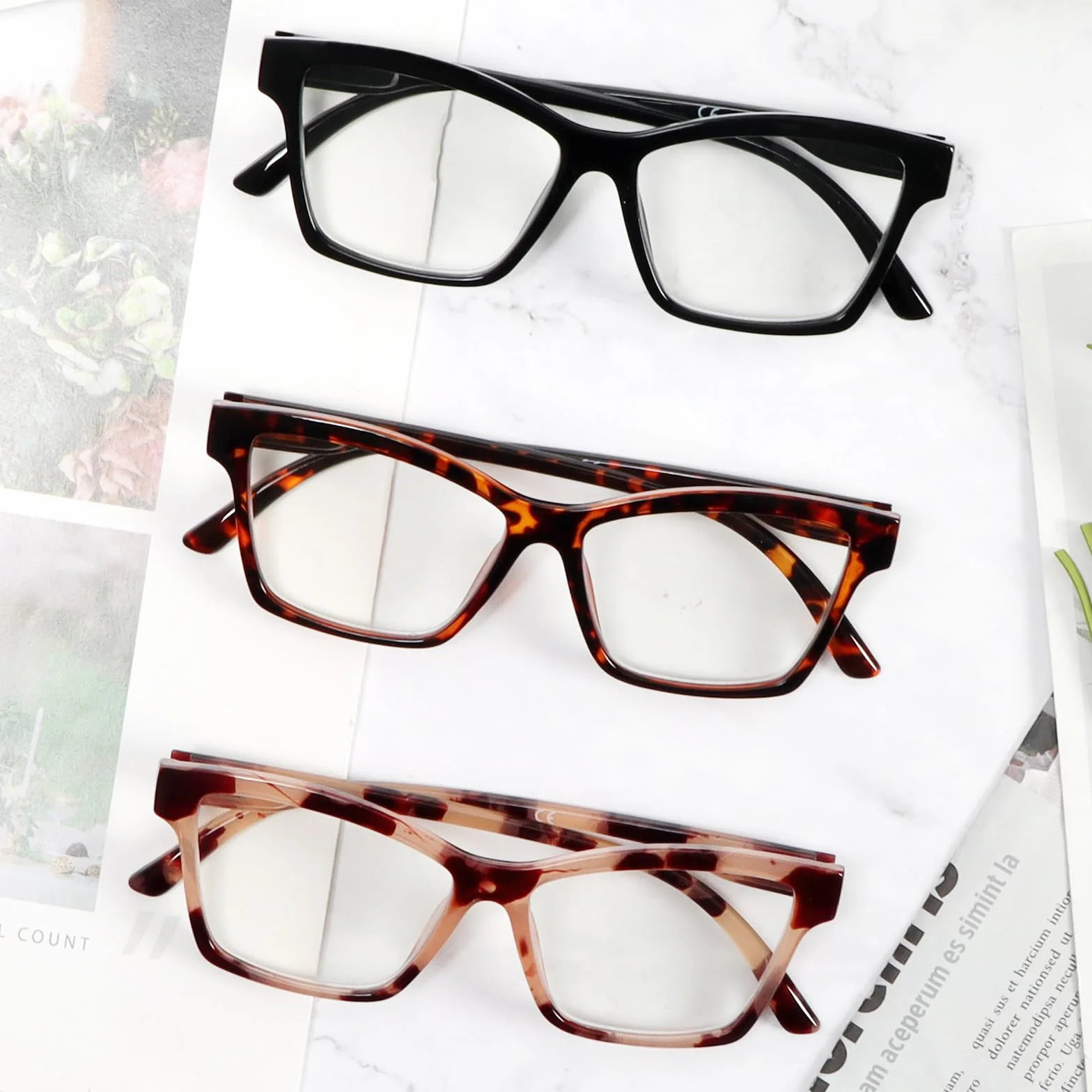 KoKoBin 3 Pack Lunettes de lecture anti-lumière bleue pour hommes et femmes à charnière à ressort