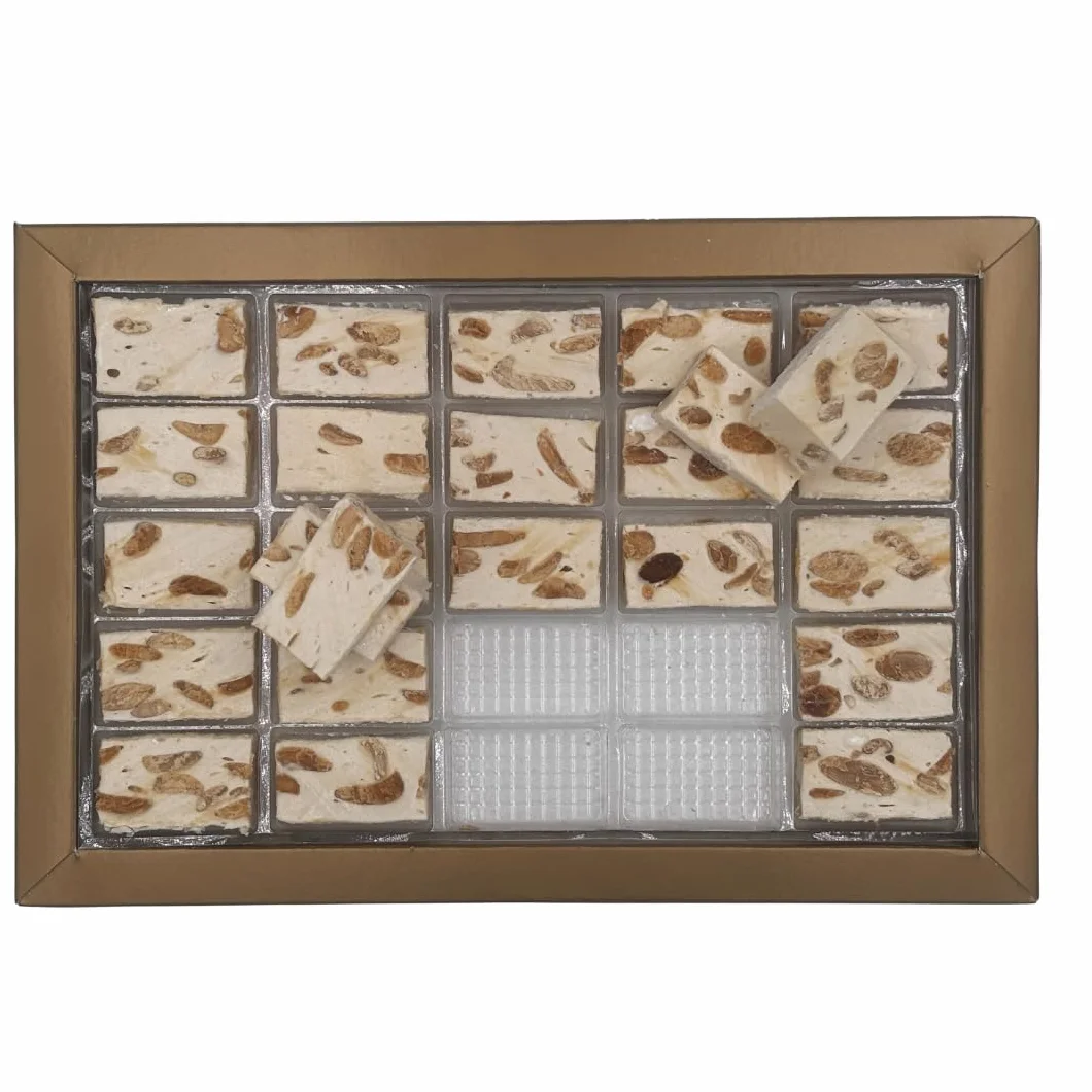 Suprem Nougat | Nougat tendre de Montelimar Artisanal | 25 Nougateaux souples en conserve transparente | Miel de lavande amandes et pistaches | Produit français traditionnel | 250g