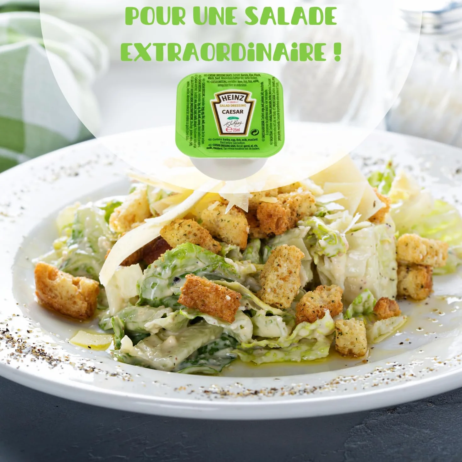 HEINZ | 50 coupelles de sauce CAESAR | Doses individuelles 25 g
