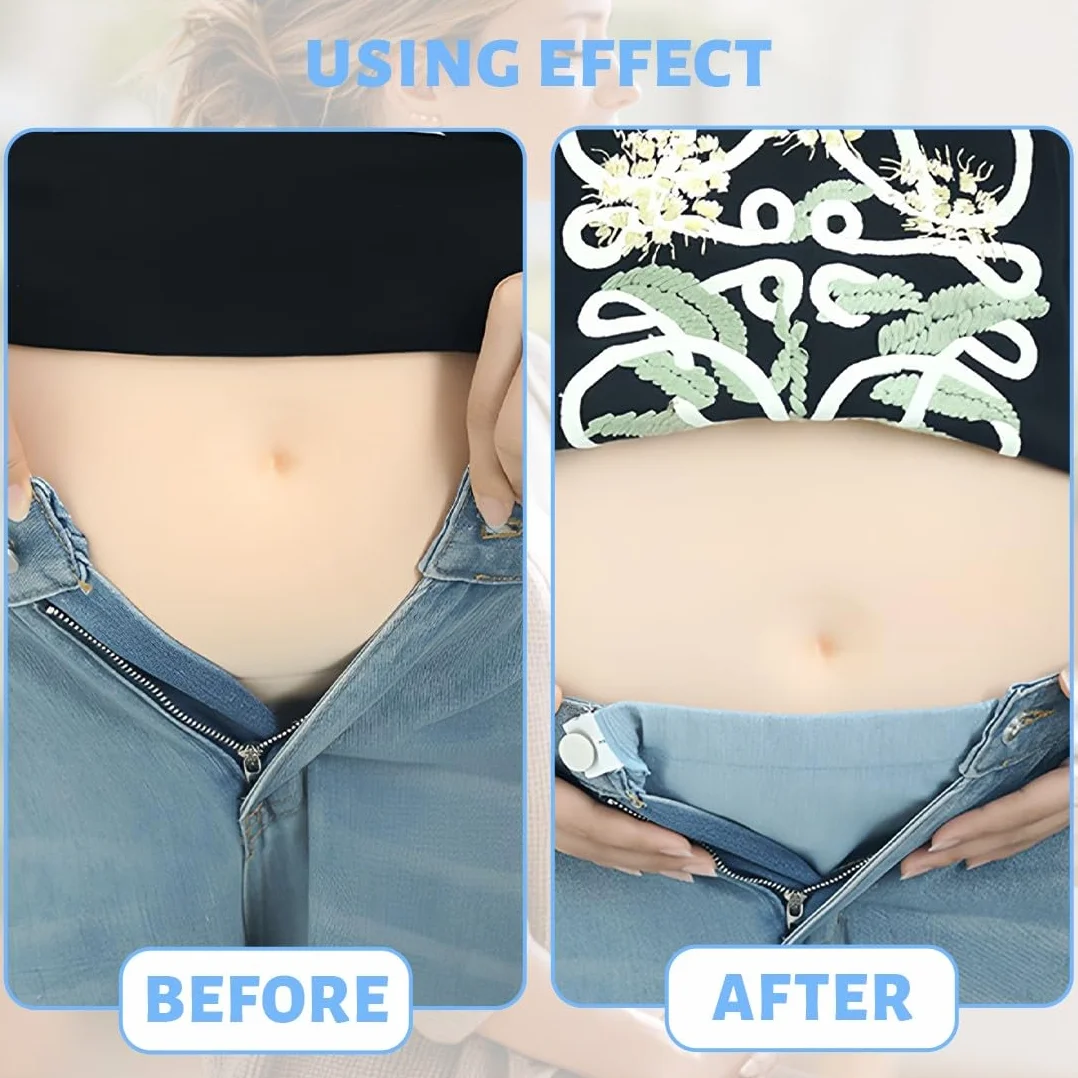Bandeau Grossesse 8 Pièces Extenseur Pantalon Femmes Enceintes Ajustable Bande Élastique Maternité