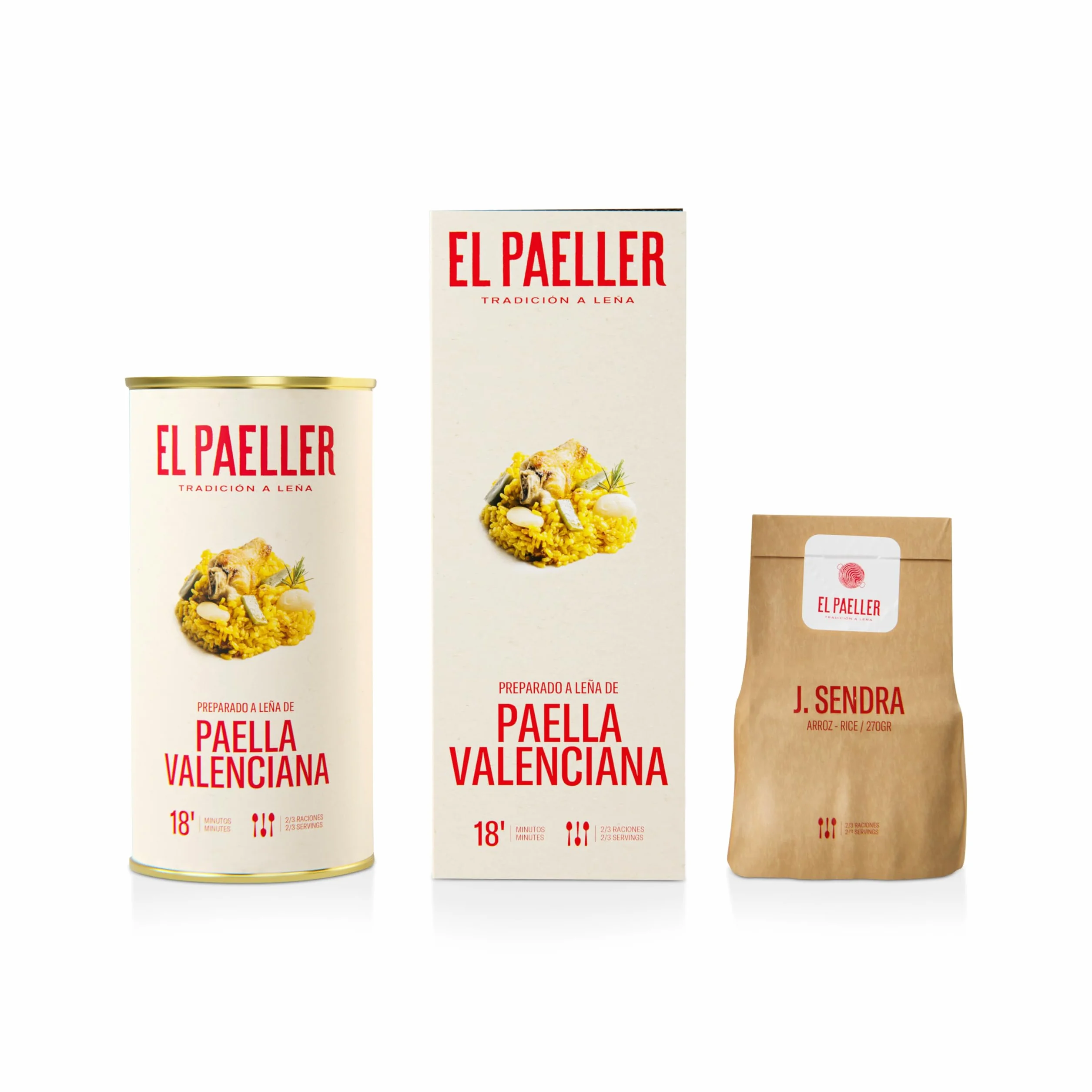 EL PAELLER - Préparation de Paella Valenciana | Cuisiné Artisanalement au Feu de Bois | Ingrédients 100% Naturels | Pour 2-3 Personnes | Facile à Préparer en seulement 18 Minutes | Sans Gluten
