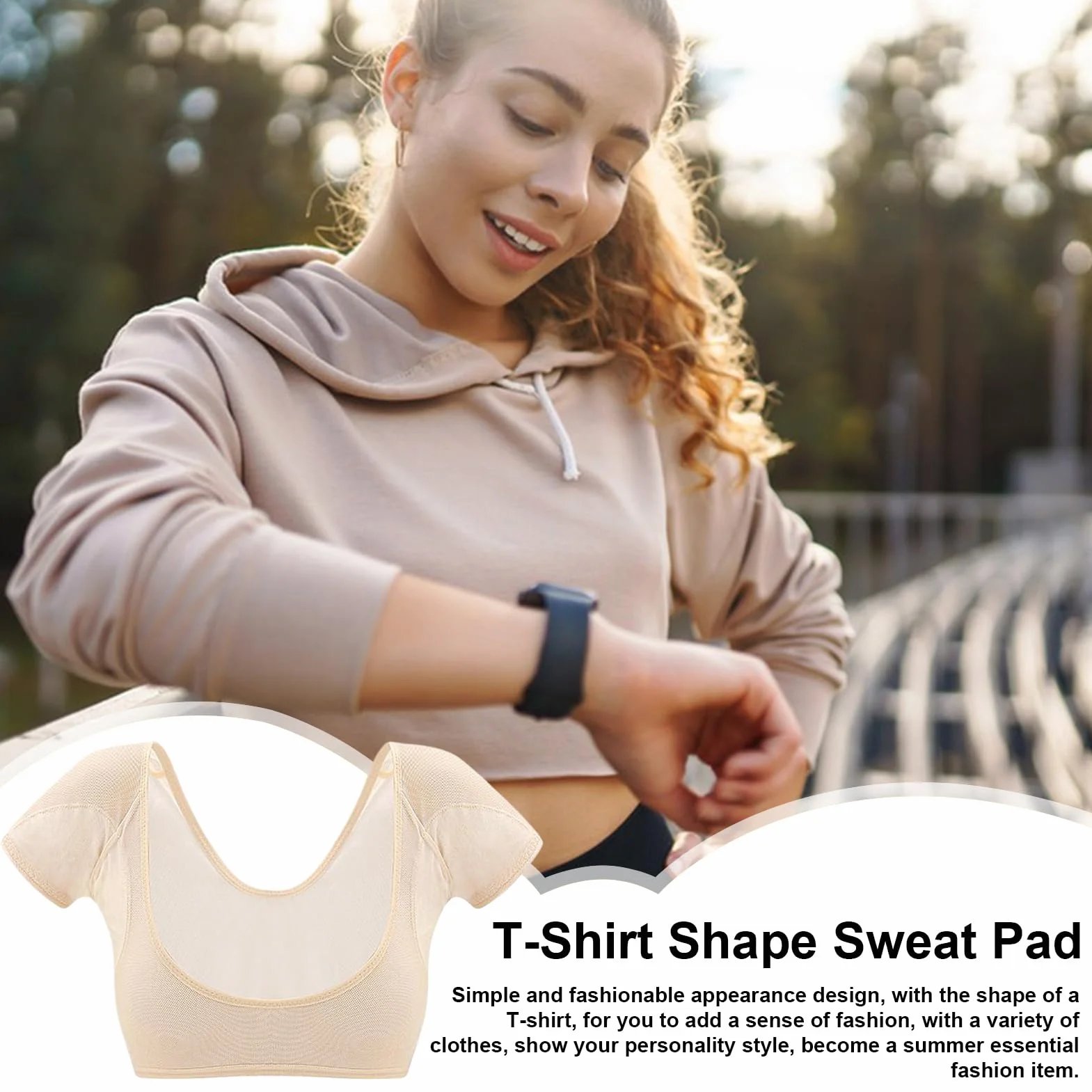 Gilet de sudation aux aisselles anti-transpiration lavable respirant à manches courtes séchage rapide femme