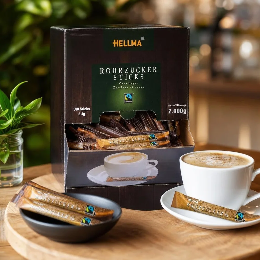 Hellma Dosettes de Sucre de Canne Commerce équitable