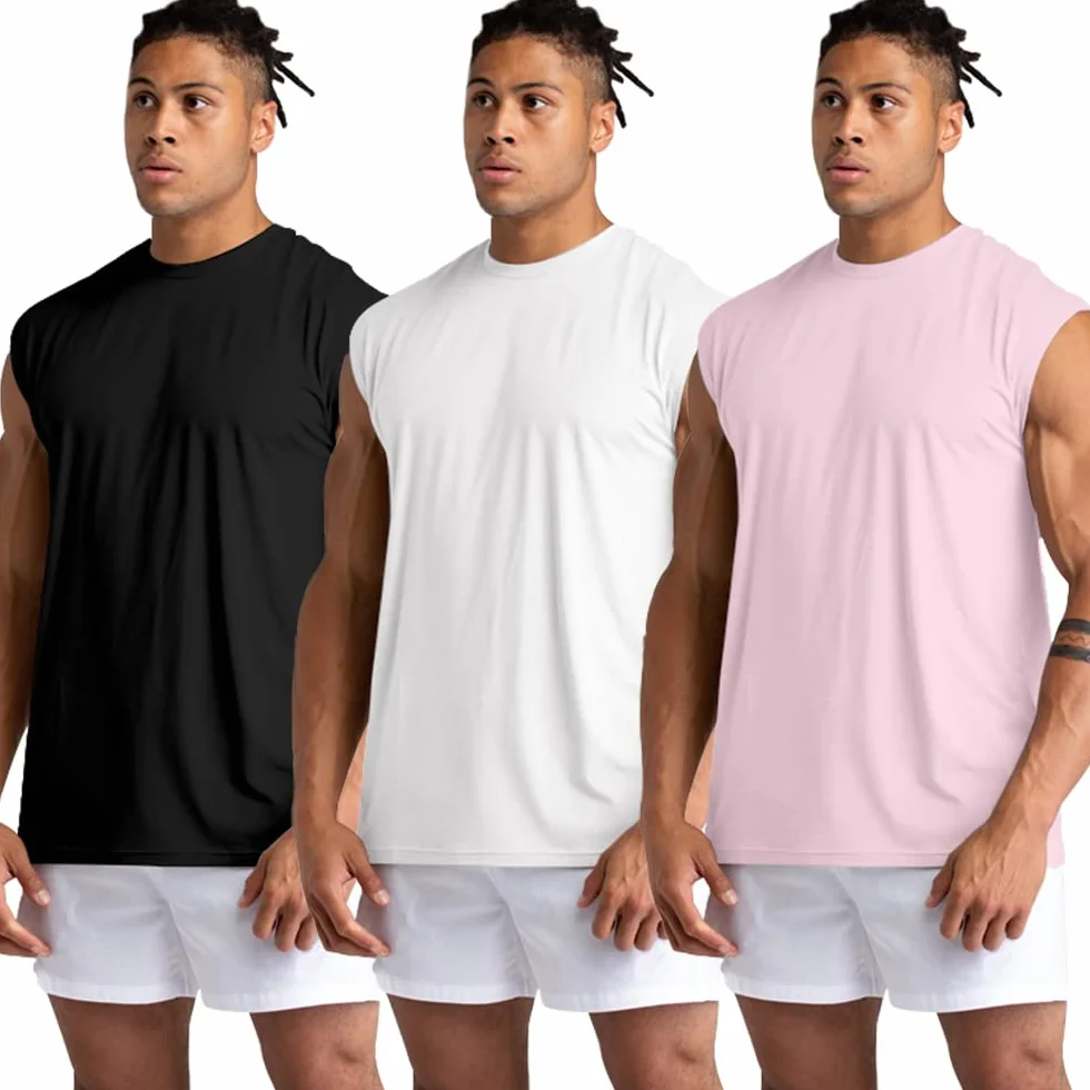 Débardeurs de Gym en Coton pour Hommes - Pack de 1, 3 ou 5, sans Manches de Training, T-Shirts Athlétiques pour Musculation