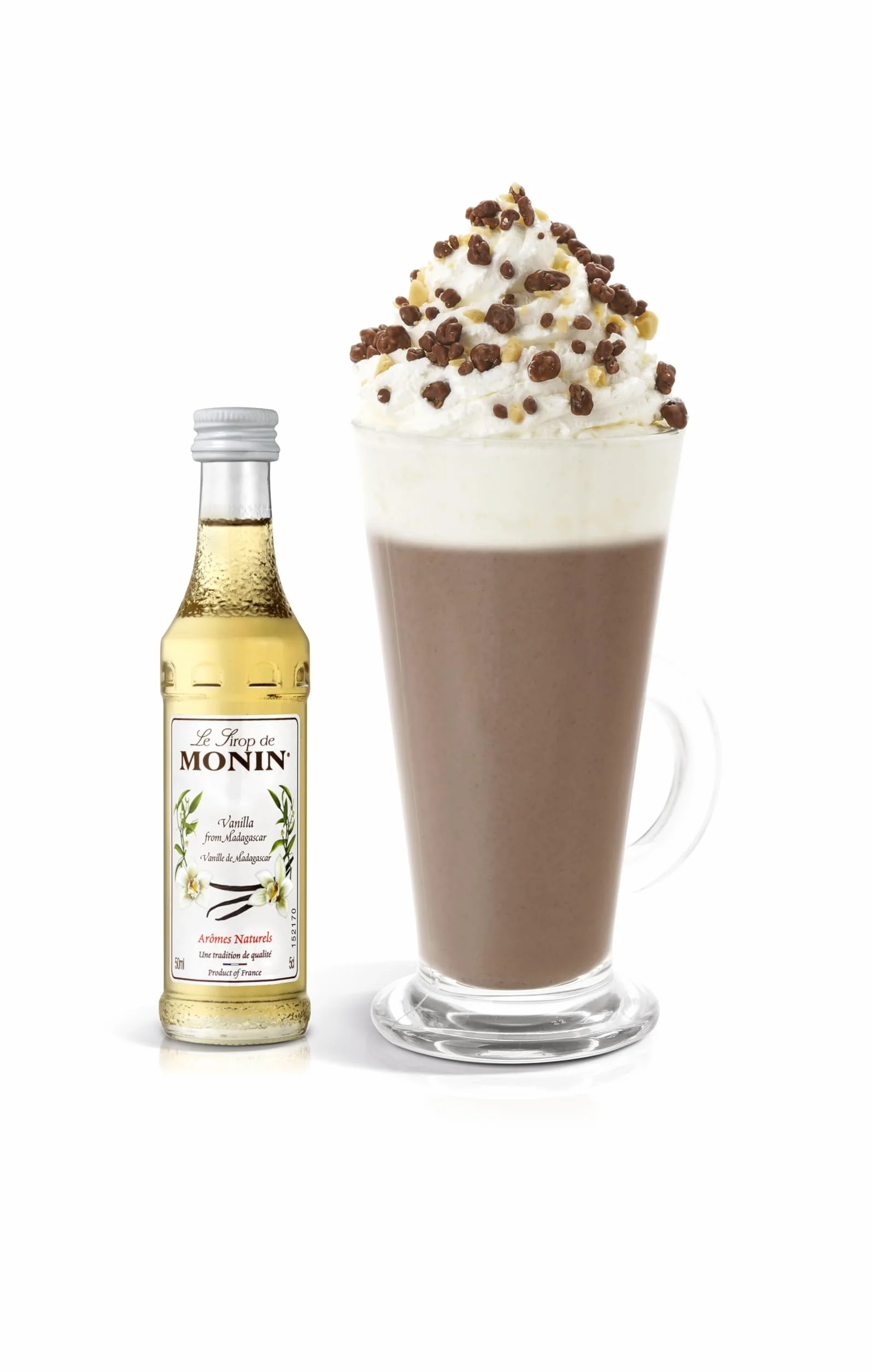 MONIN - Coffret Sirop MONIN - Saveurs Roulé à la Cannelle/Chocolat Cookie/Pain d'Epices/Vanille/Noix de Coco - Pour Café/Chocolat Chaud/Capuccino/Latte - Arômes Naturels - Bouteille en Verre - 5 x 5cl