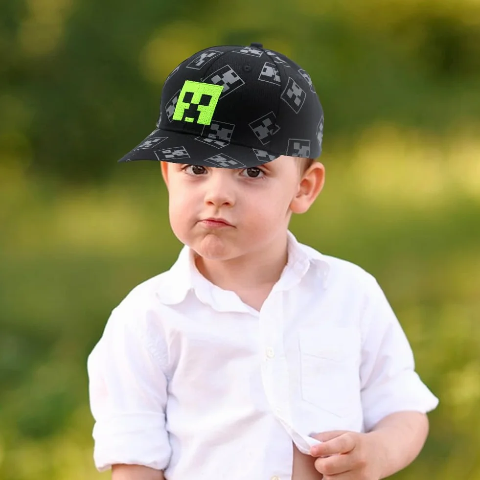 Casquette Baseball Enfant 2 Pièces Chapeau Réglable Animé Visière Adjustable
