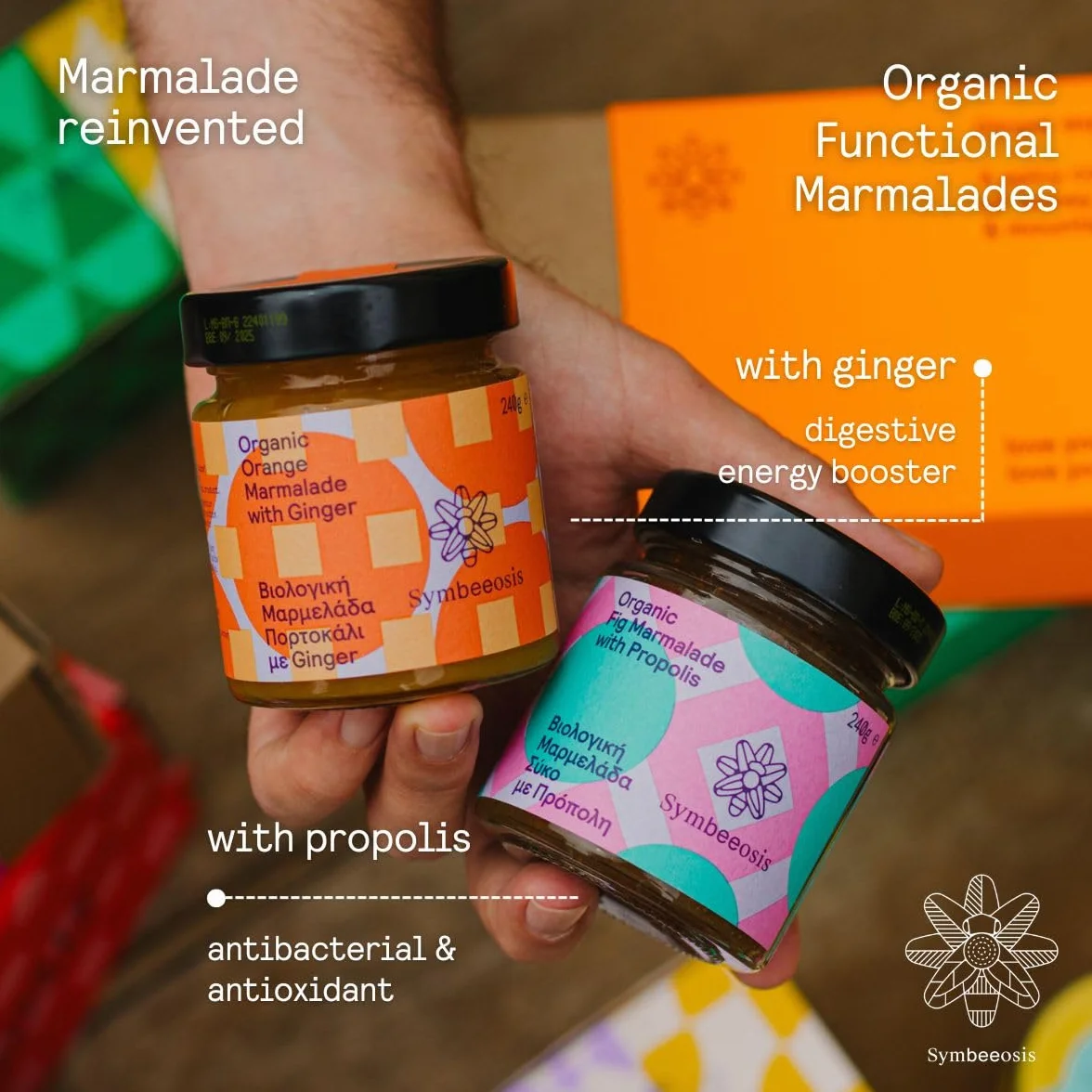 Symbeeosis Organic Orange Marmalade with Ginger: Digestive Aid, All-Natural, Sugar-Free, No Artificial Aromas, Pleasant Peppery Taste - Made with Fruit Sugars and Dry Ginger Extract