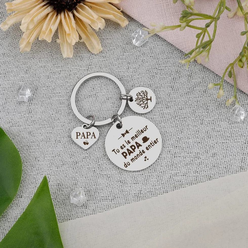 Porte-cles Papa Cadeau Fete Des Peres Anniversaire Idee Cadeau Original