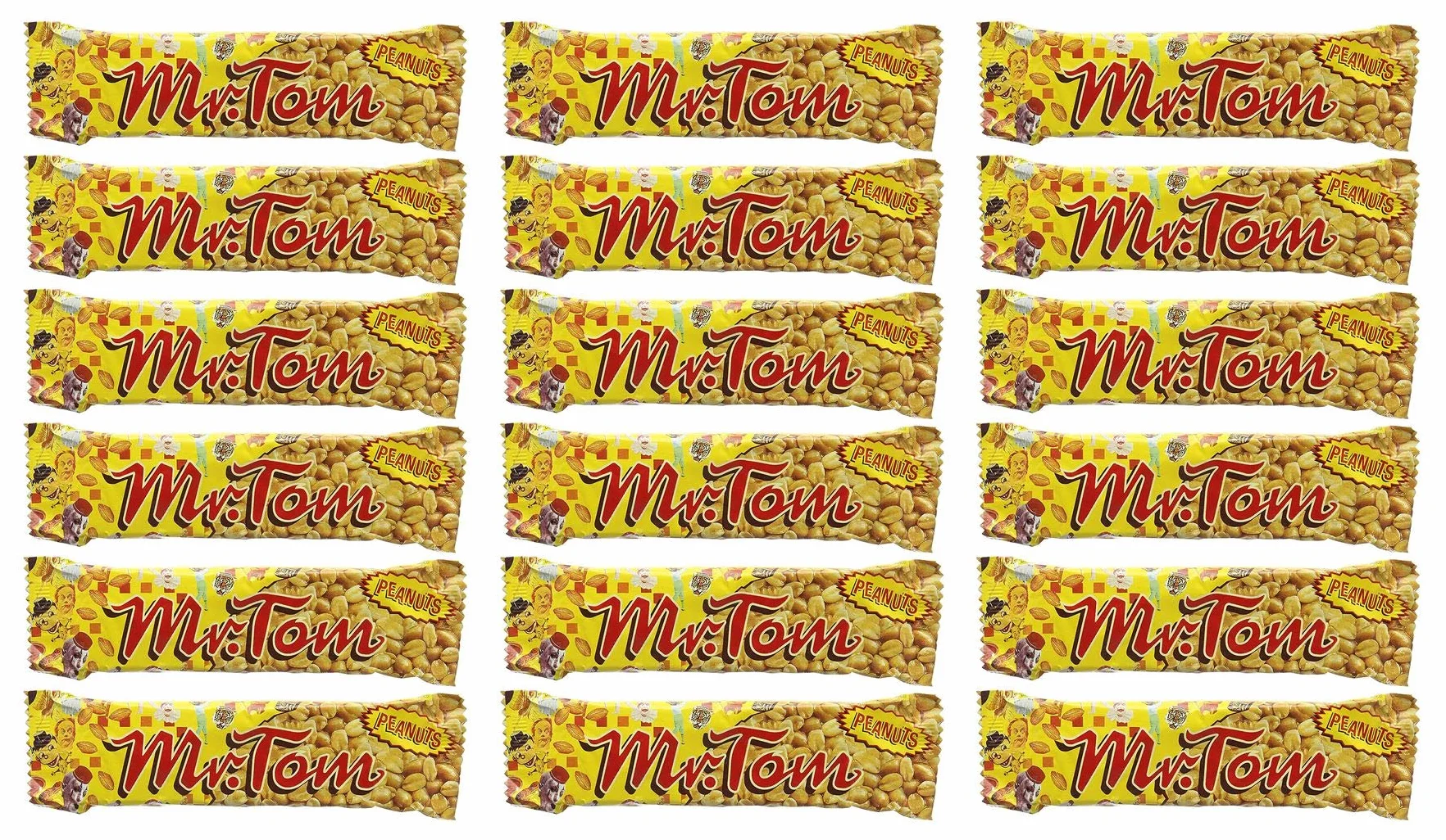 Mr Tom Lot de 18 barres d'arachides 40 g