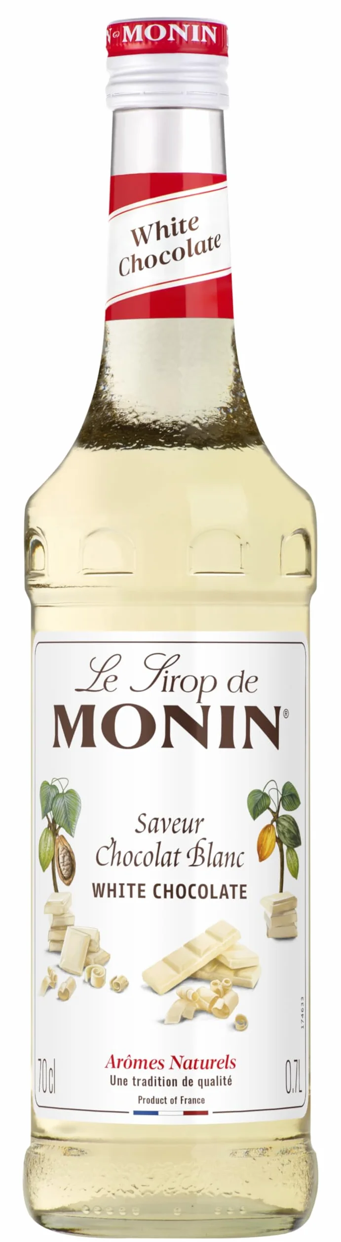 MONIN - Assortiment de Sirop Saveur Caramel Salé & Sirop Saveur Chocolat Blanc - Pour Café, Chocolat Chaud, Capuccino ou Latte - Arômes Naturels - Bouteille en Verre - 2 x 70 cl