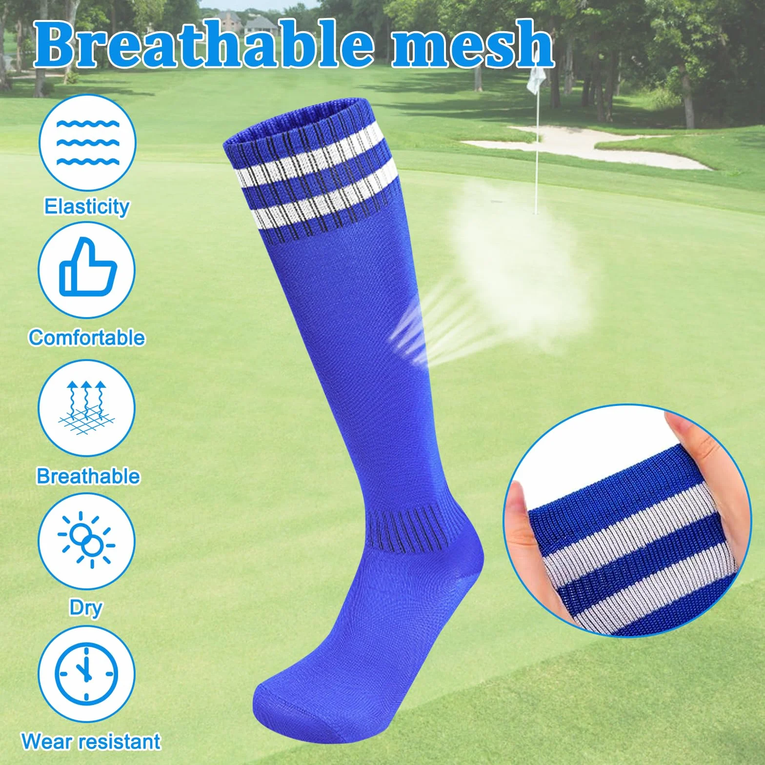 Chaussettes Antidérapantes Foot Enfant Respirantes 5-12 Ans