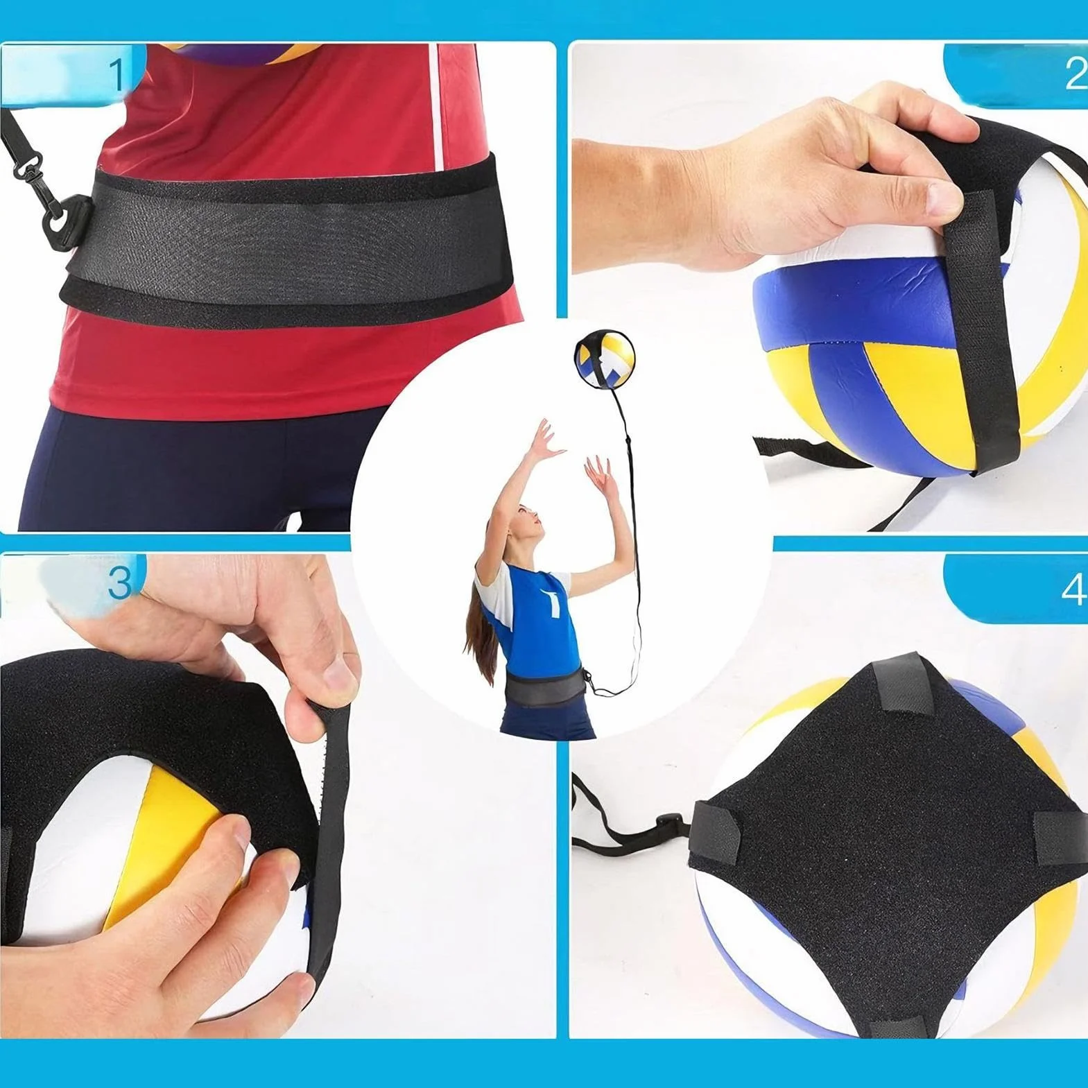 Équipement d'Entraînement de Volley-Ball pour Débutants - Set de Service et Smash avec Accessoires