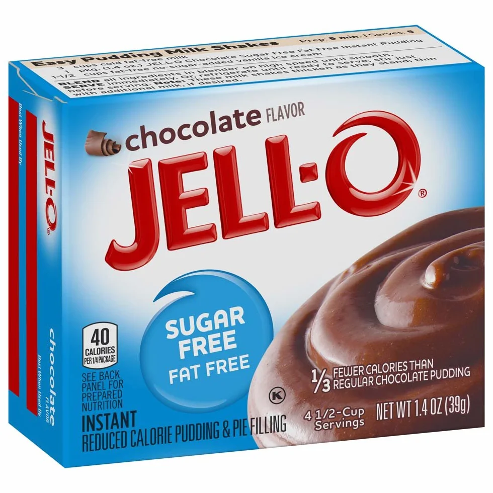 Jell-O Sugar-Free Instant Pudding and Pie Filling, Chocolate, 1.4-Ounce Boxes (Pack of 6) by JELL-O