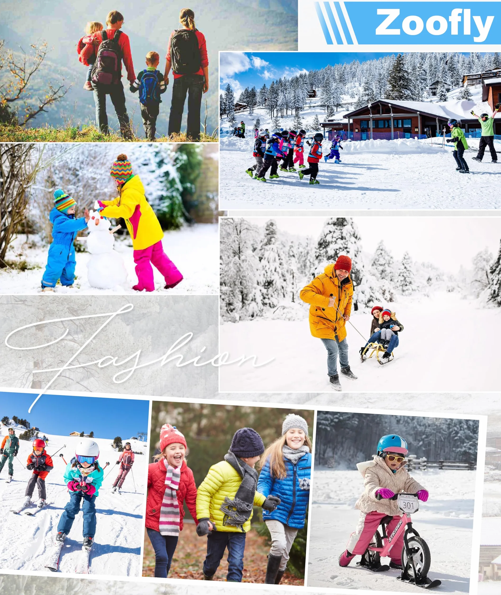 Zoofly Pantalon Ski Enfant Imperméable Chaud Fille Garçon Softshell
