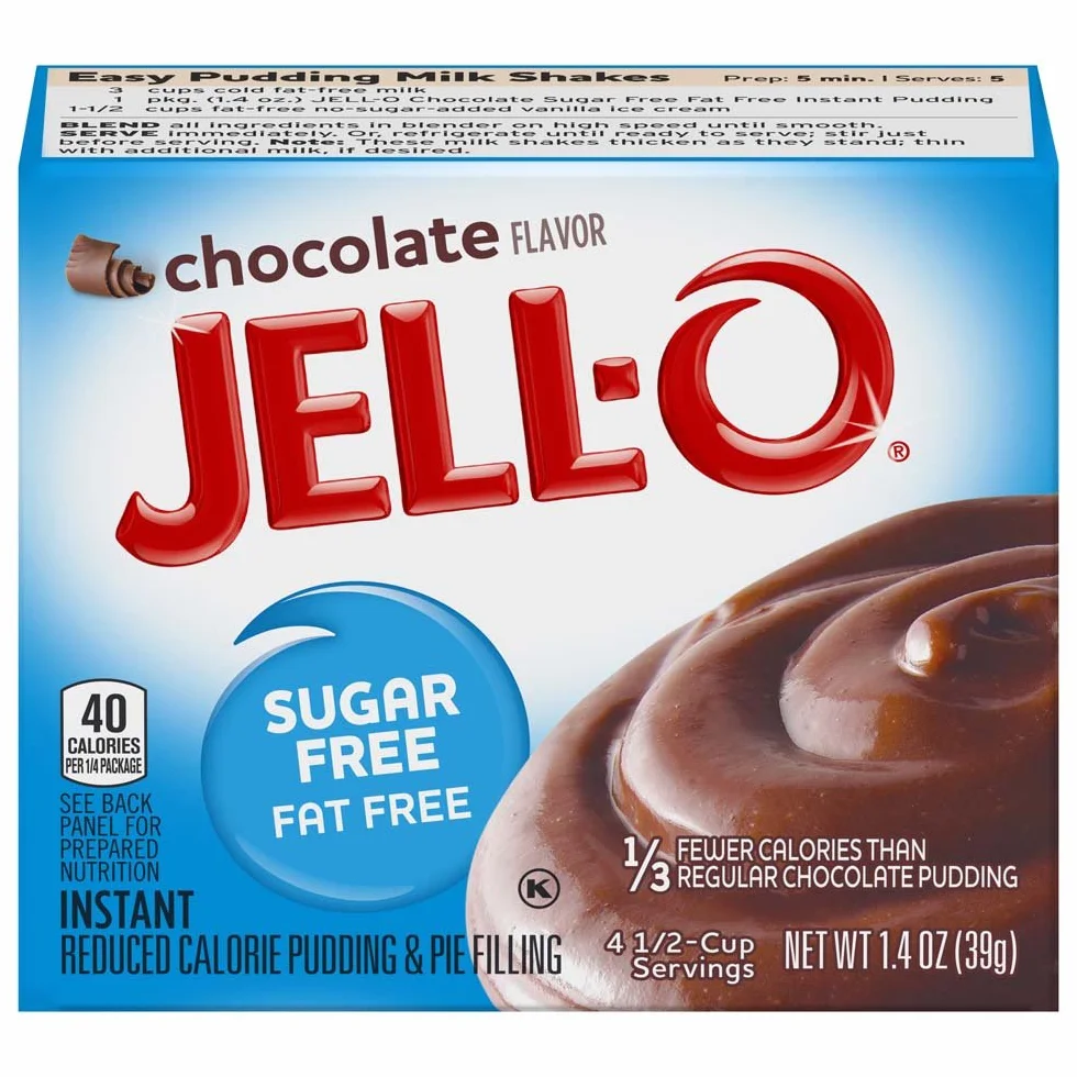 Jell-O Sugar-Free Instant Pudding and Pie Filling, Chocolate, 1.4-Ounce Boxes (Pack of 6) by JELL-O