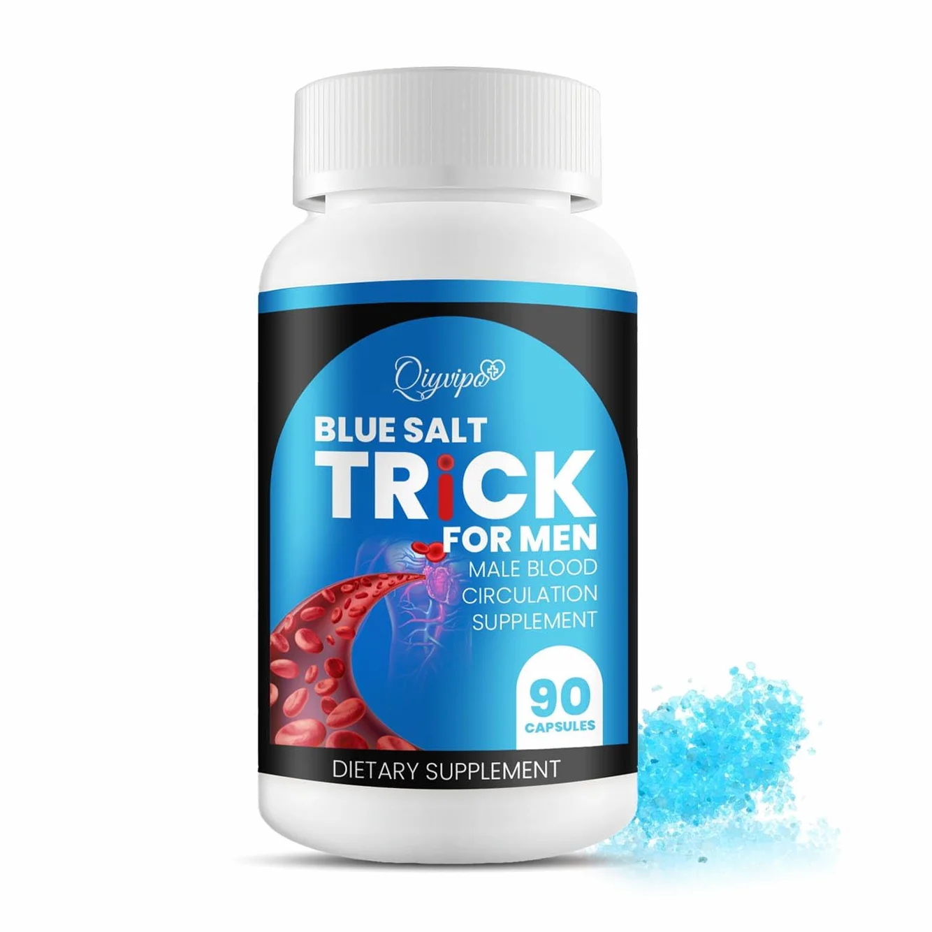 Générique Capsule de sel Bleu - Tricot de sel Bleu pour l'amélioration des Hommes, Les vitamines, Les minéraux et Les acides aminés, aidant à Soutenir l'énergie, la clarté mentale et la vitalité,Blue