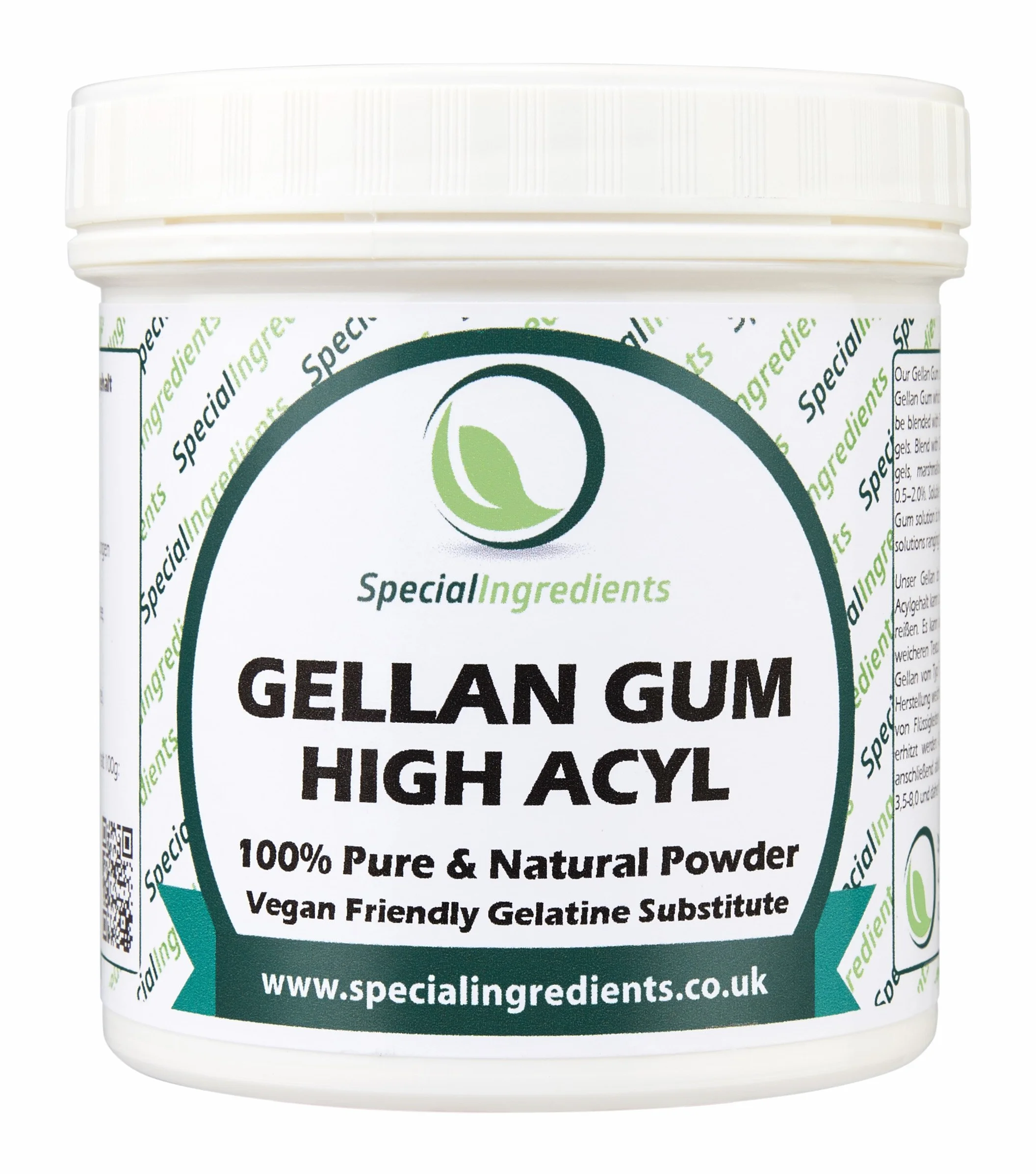 Special Ingredients Gomme Gellan LT100 100g - High Acyl - Gélifiant premium pour cuisine moléculaire, gels flexibles et élastiques, végan, sans gluten et sans OGM - Qualité supérieure