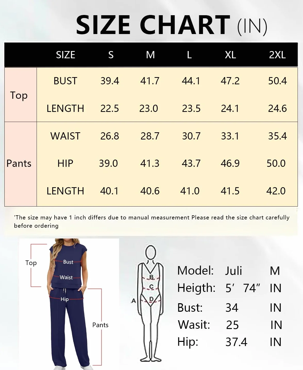 GRECERELLE Survêtement deux pièces Femmes Ensemble Casual Crew Neck Cap Sleeve Tops et Jogging avec Poches