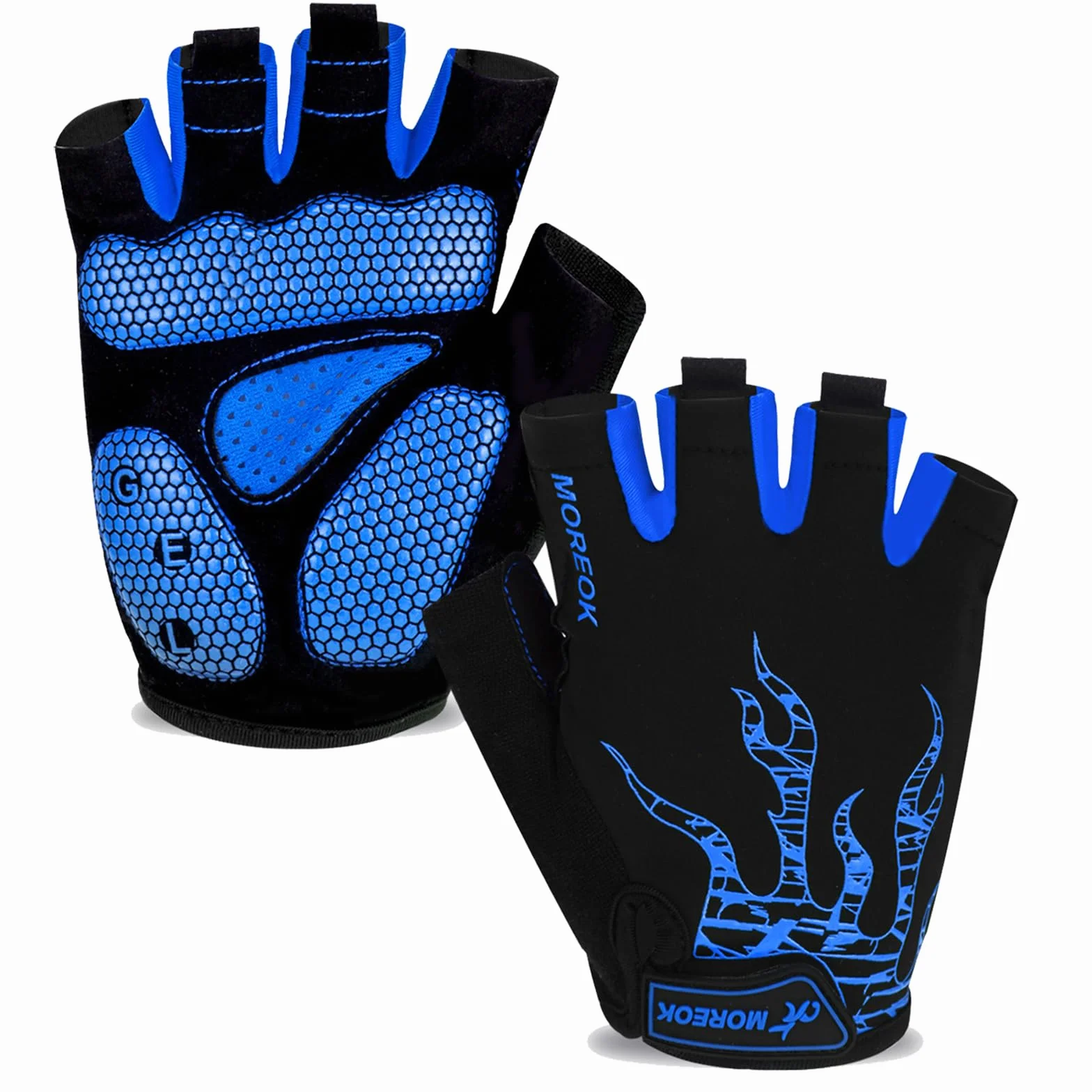 Gants de Cyclisme Été Homme Femme Antichoc Respirants Demi-Doigts Antidérapants Séchage Rapide VTT Route Plein Air