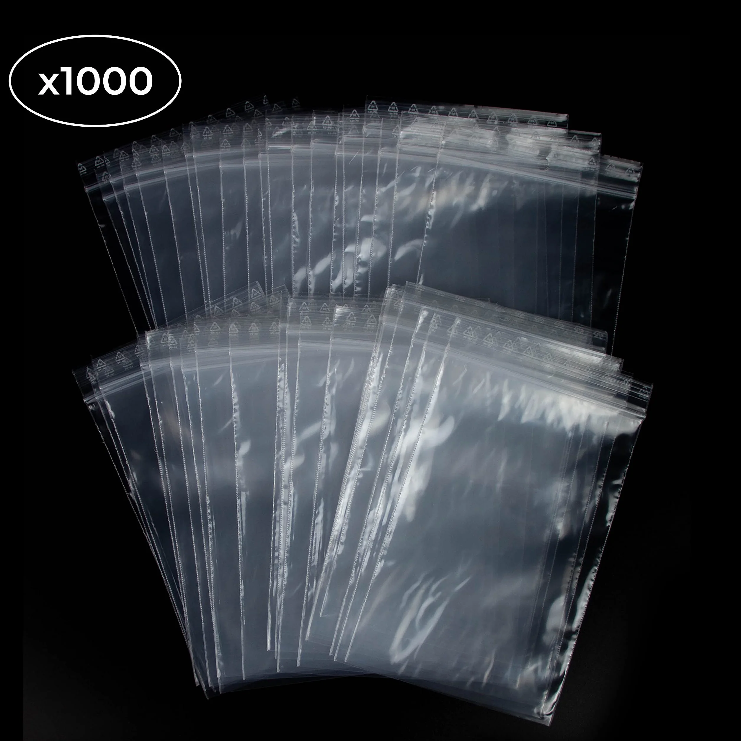 Lot de 1000 Sachets à Fermeture Zip Refermable Transparent - pour Produit Alimentaire, Bijoux, Accessoires...- Format 10 x 15 cm